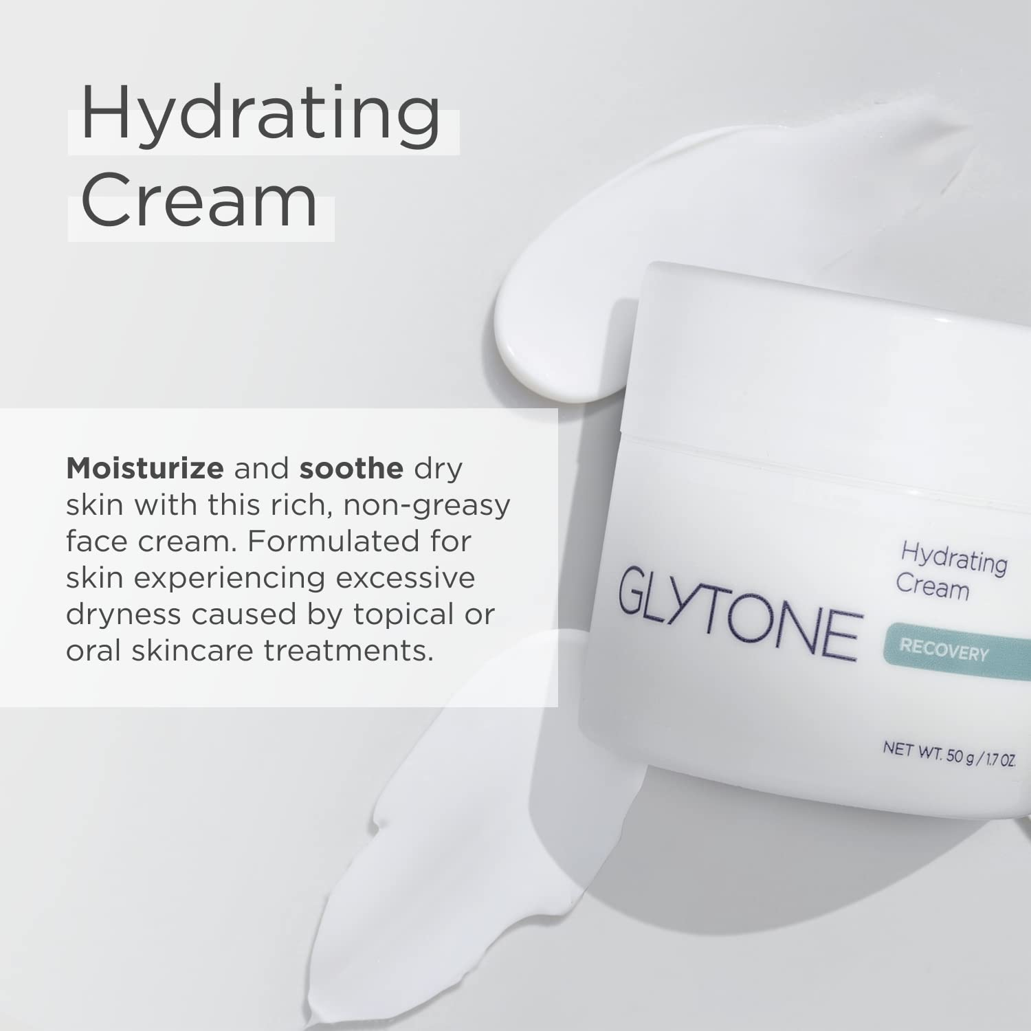 Glytone Hydrating Cream - With Glycerin & Sorbitol - Rich Non-Greasy Face Moisturizer - Fragrance-Free & Non-Comedogenic - 1.7 f