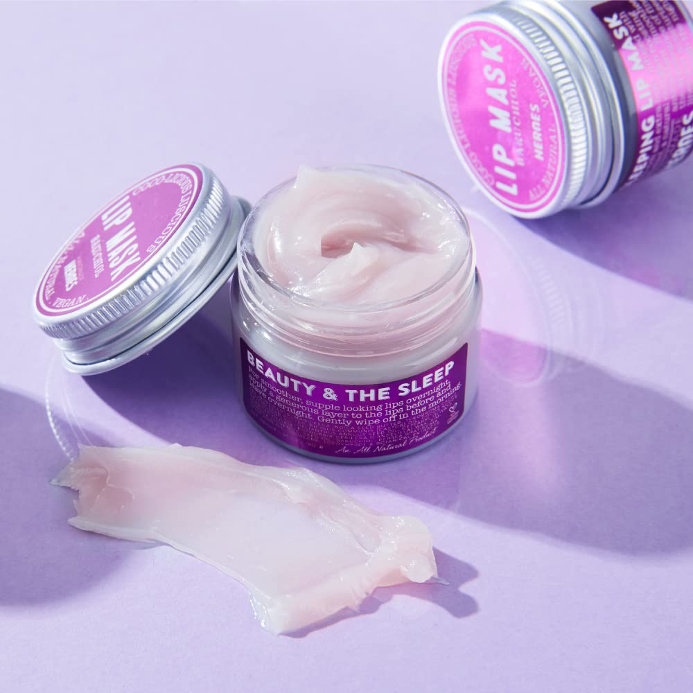 100 Natural Vegan Sleeping Lip Mask by Handmade Heroes  Bakuchiol Natural Lip Plumper, Overnight Lip Moisturizer and conditioner
