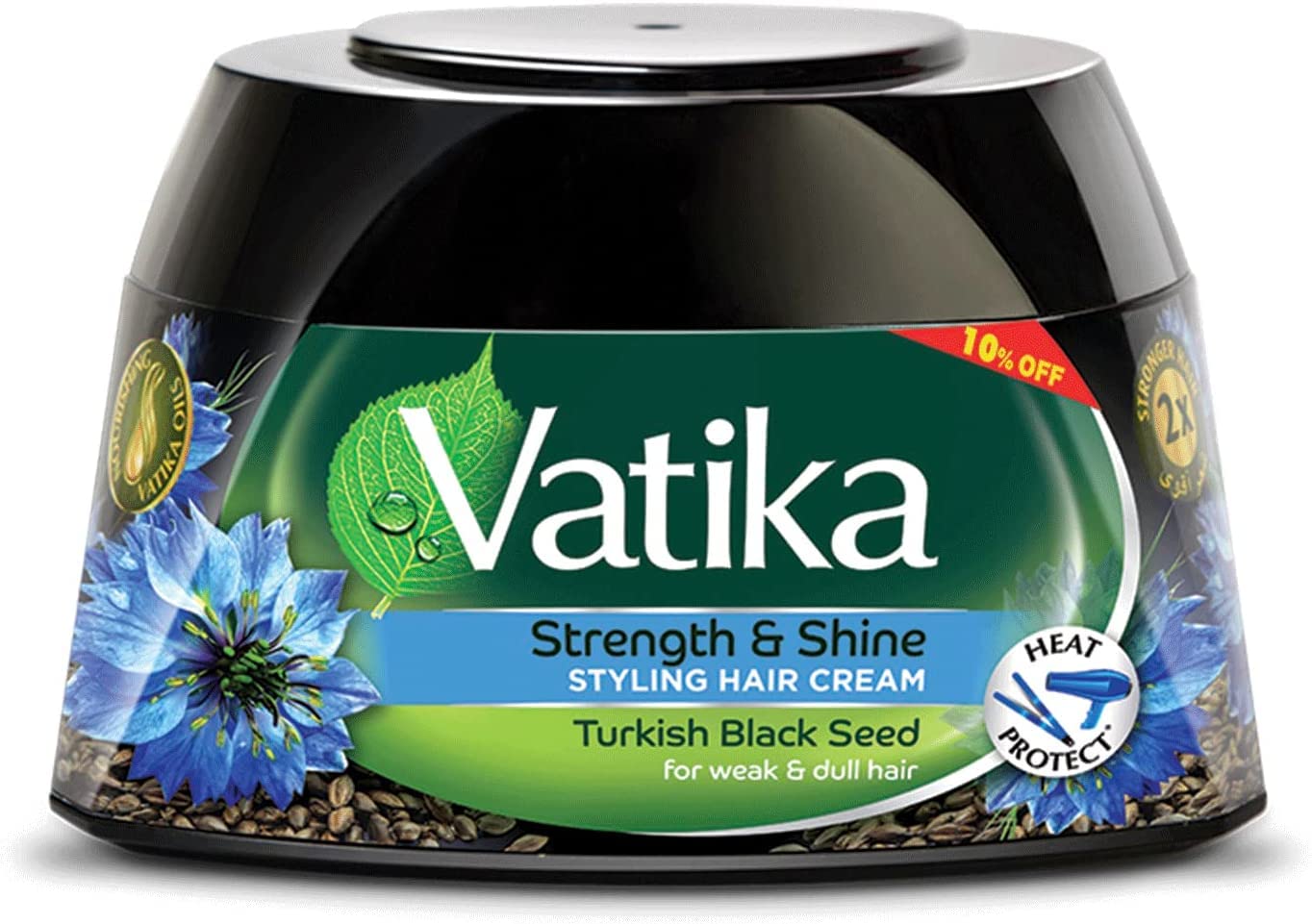 Vatika Naturals Nourish & Protect Styling Hair Cream | Henna, Almond & Aloe Vera with Nourishing Vatika Oils  140 ml / 4.9 oz ?