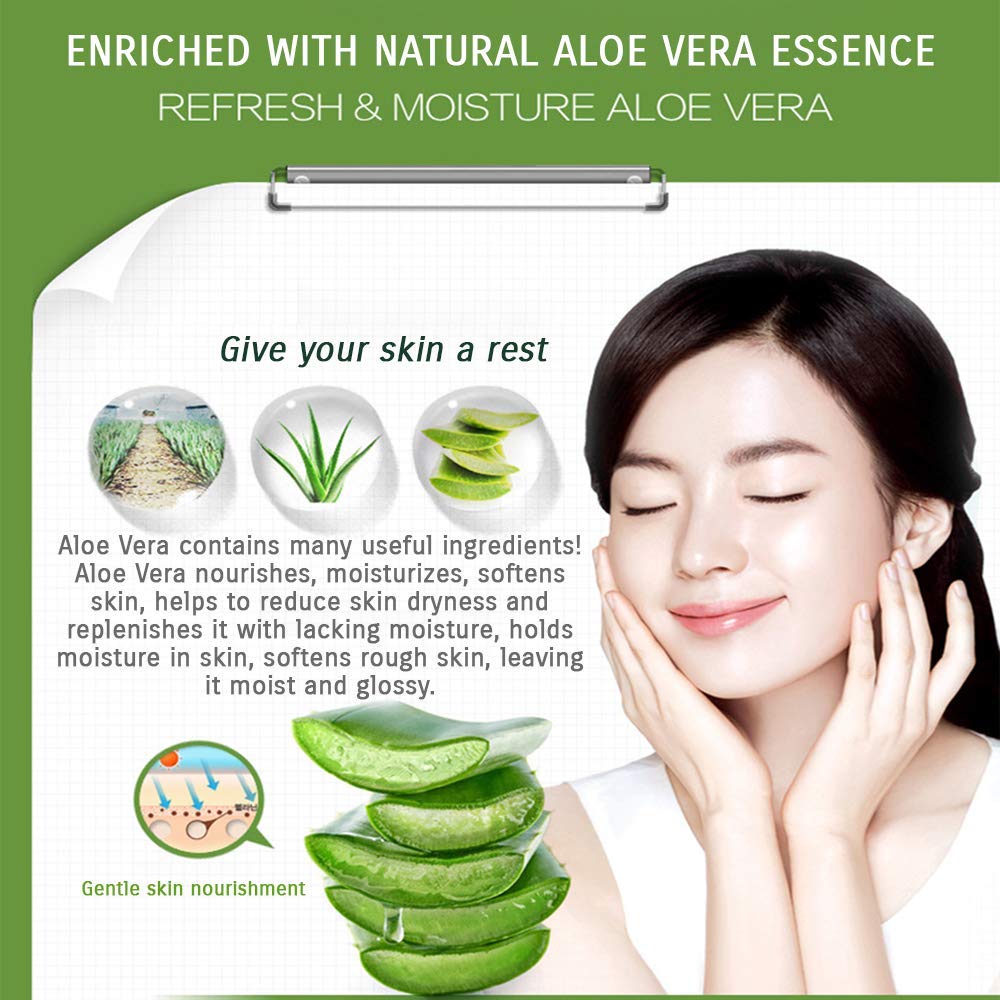 BIOAQUA 92% Aloe Vera Refresh Moisturizing Toner Natural Plant Skin Care 120ml