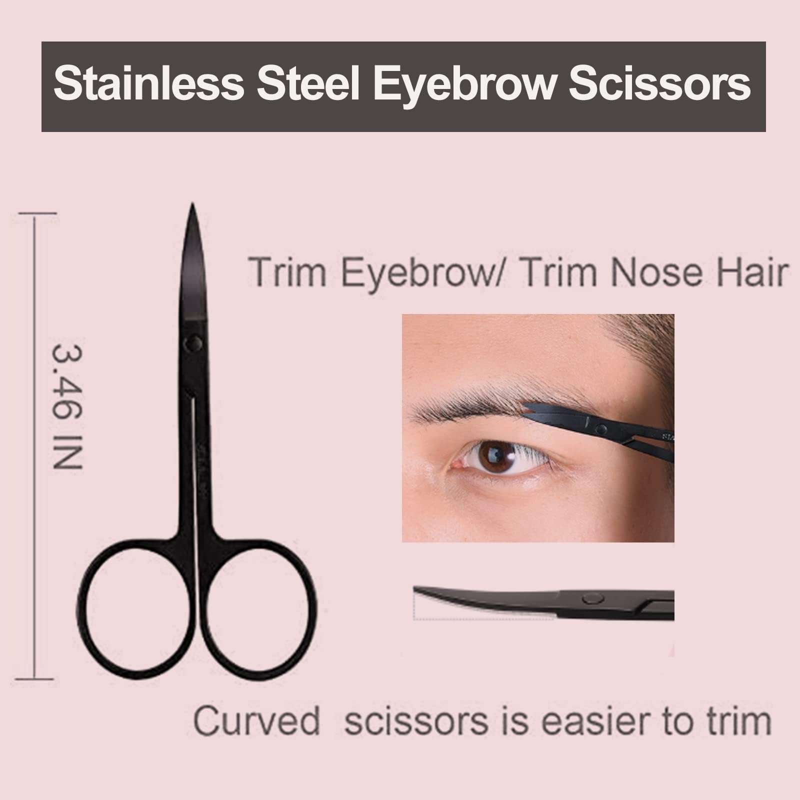 Sunuly Eyebrow Razor, 7 in 1 Eyebrow Kit, Eyebrow Trimmer Set Including Brow Razors, Brush, Scissors, Tweezers, with Plastic Box