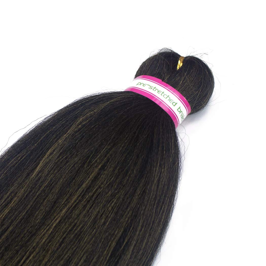Pre-Stretched Braiding Hair Natural Black Blonde Crochet Braids Hair 20 Inch 8 Packs Hot Water Setting Perm Yaki Synthetic Braid