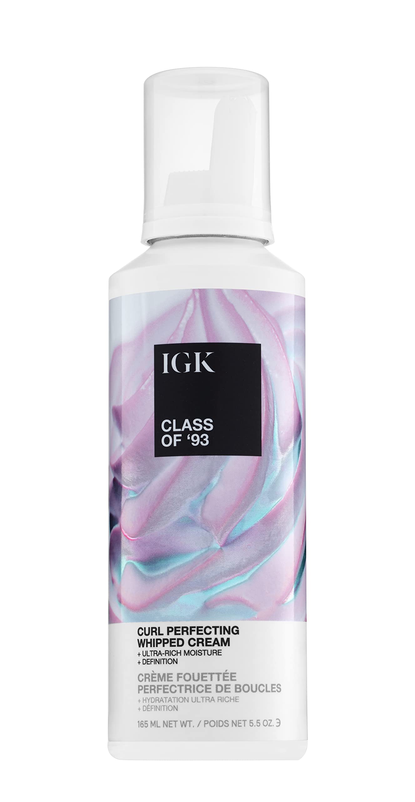 IGK CLASS OF 93 Curl Perfecting Whipped Cream | Moisture + Definition + Softens | Vegan + Cruelty Free | 5.5 Oz
