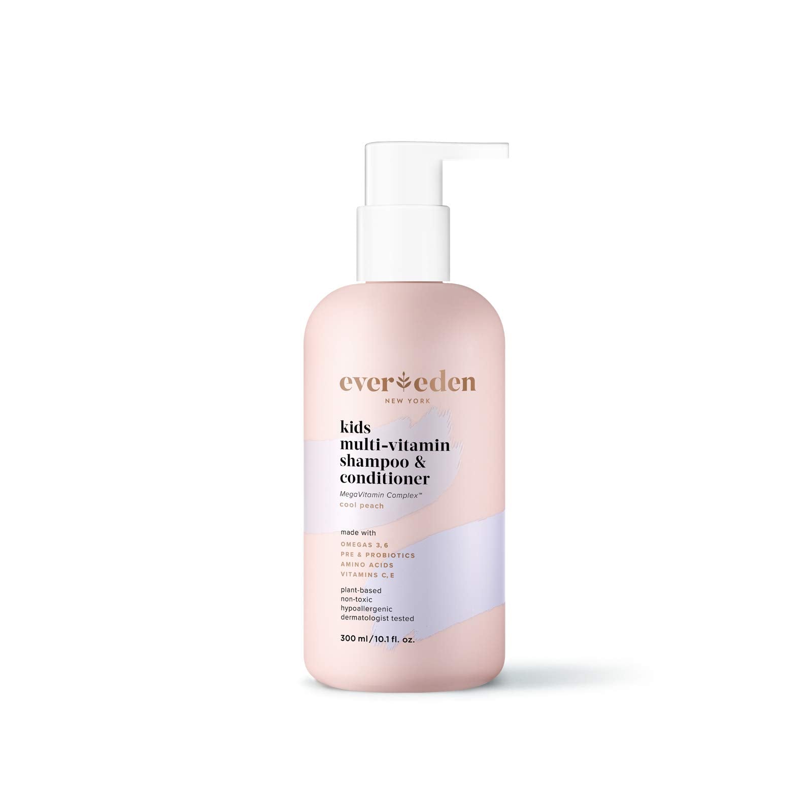 Evereden Kids Shampoo and Conditioner 2 in 1: Cool Peach, 10.1 fl oz. | Plant Based and Natural Kids Skin Care | Non-toxic and O