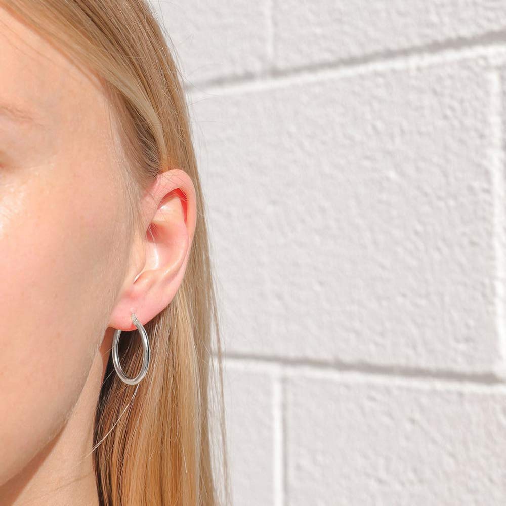 M MOOHAM Small Gold Hoop Earrings for Women, 14K Gold Plated 925 Sterling Silver Post Hypoallergenic Chunky Mini Hoops Earrings