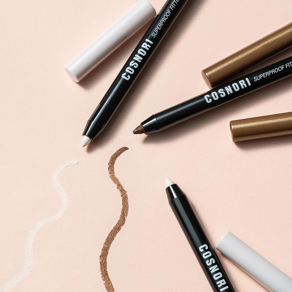 Cosnori Super Proof Fitting Gel Eyeliner 03 Walnut Brown - Smudge-Proof, Longwear Eyeliner Pencil, Soft Drawing 2Mm Ultra-Slim P