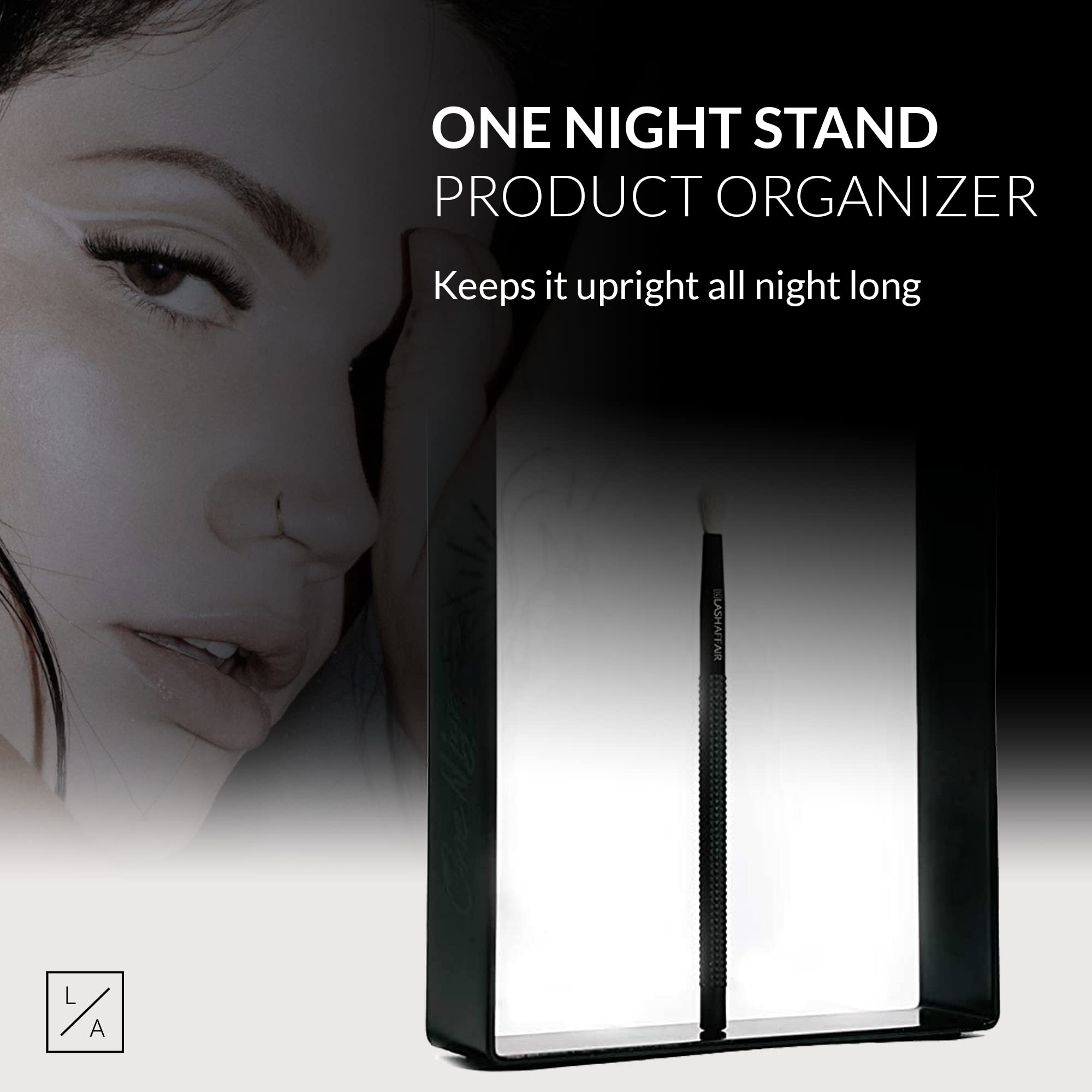 Lash Affair One Night Stand Magnetic Lash Brush Holder Stand With Lash Shampoo Cleansing Brush, Lash Supplies Beauty Product Cos