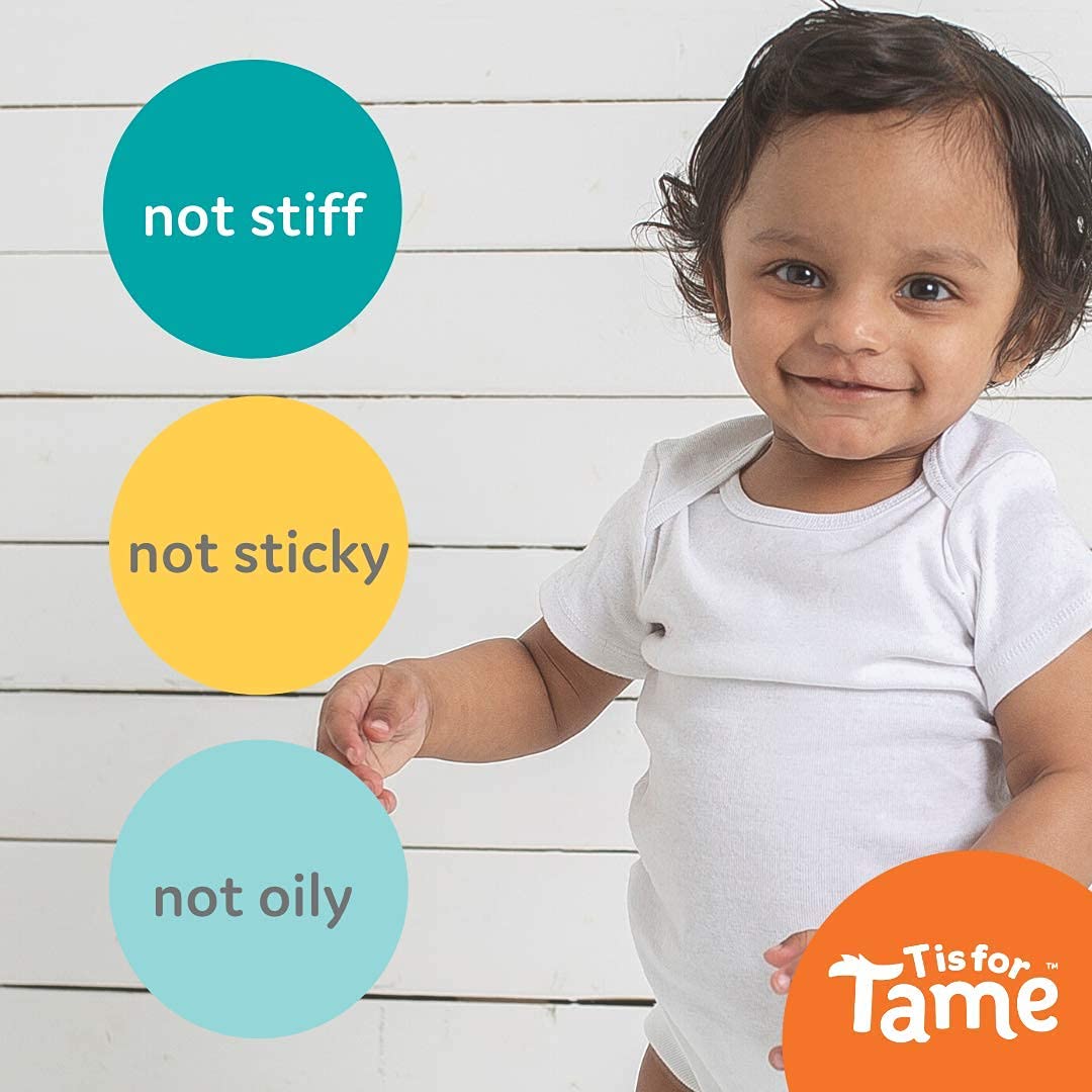 T is for Tame Hair Taming Cream for Kids, 3.38 Fl Oz, All-Natural Coconut & Jojoba, Frizz Control, Safe for Babies & Toddlers, Non