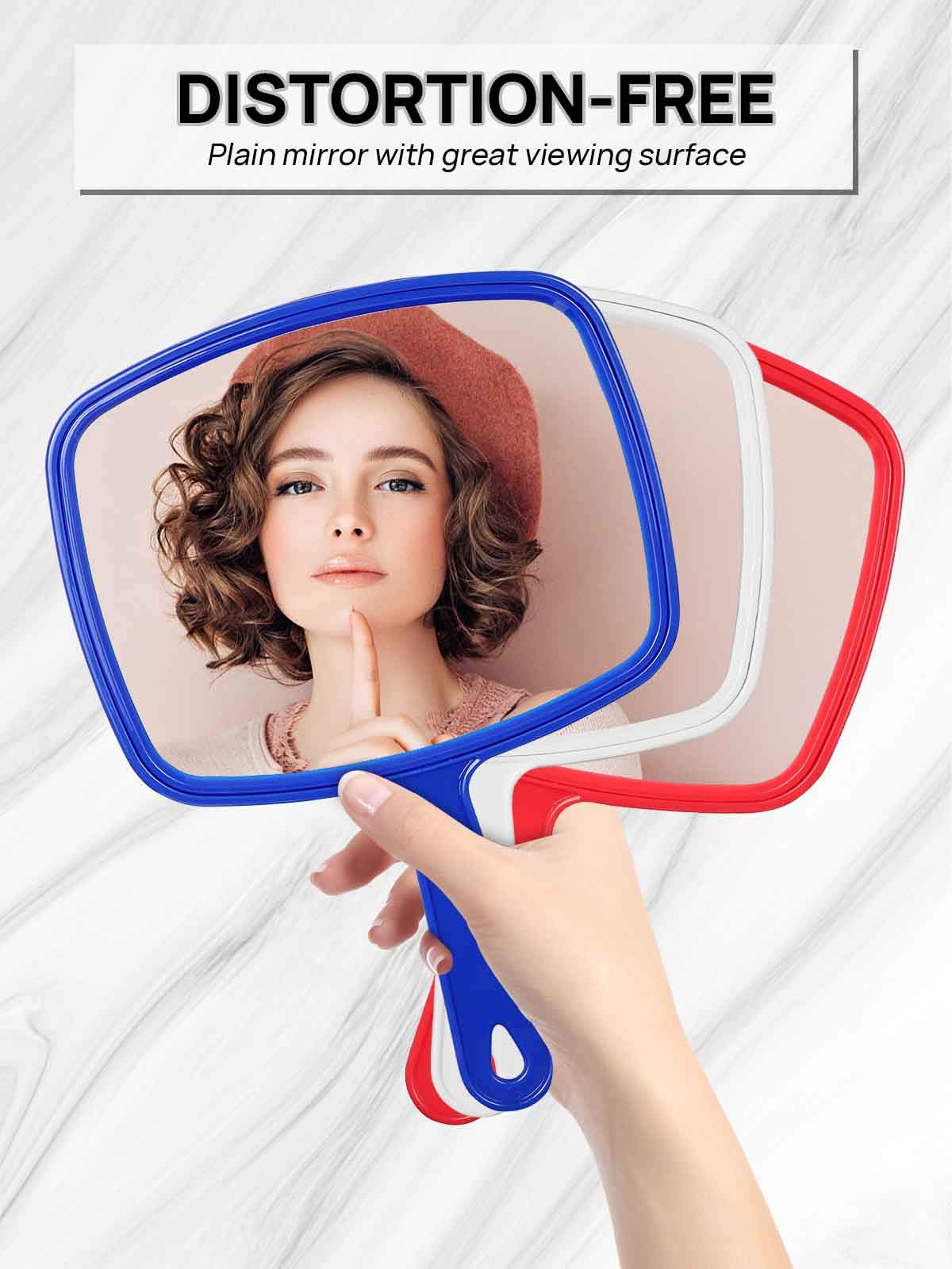 OMIRO Hand Mirror, Handheld Mirror with Handle, Pack of 3