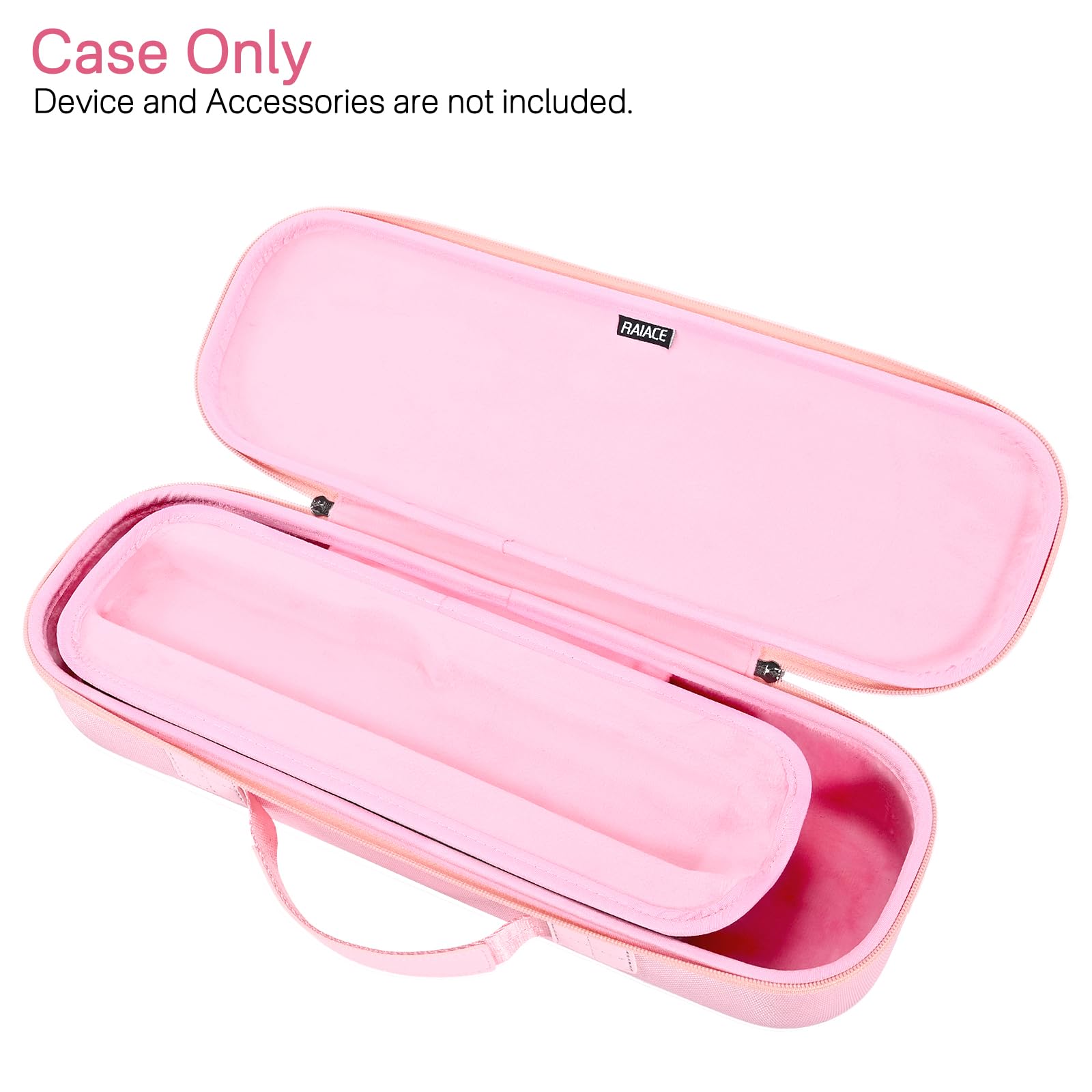 RAIACE Hard Storage Case for Dyson Airstrait Straightener, Pink, EVA Material, Travel Carrying Bag