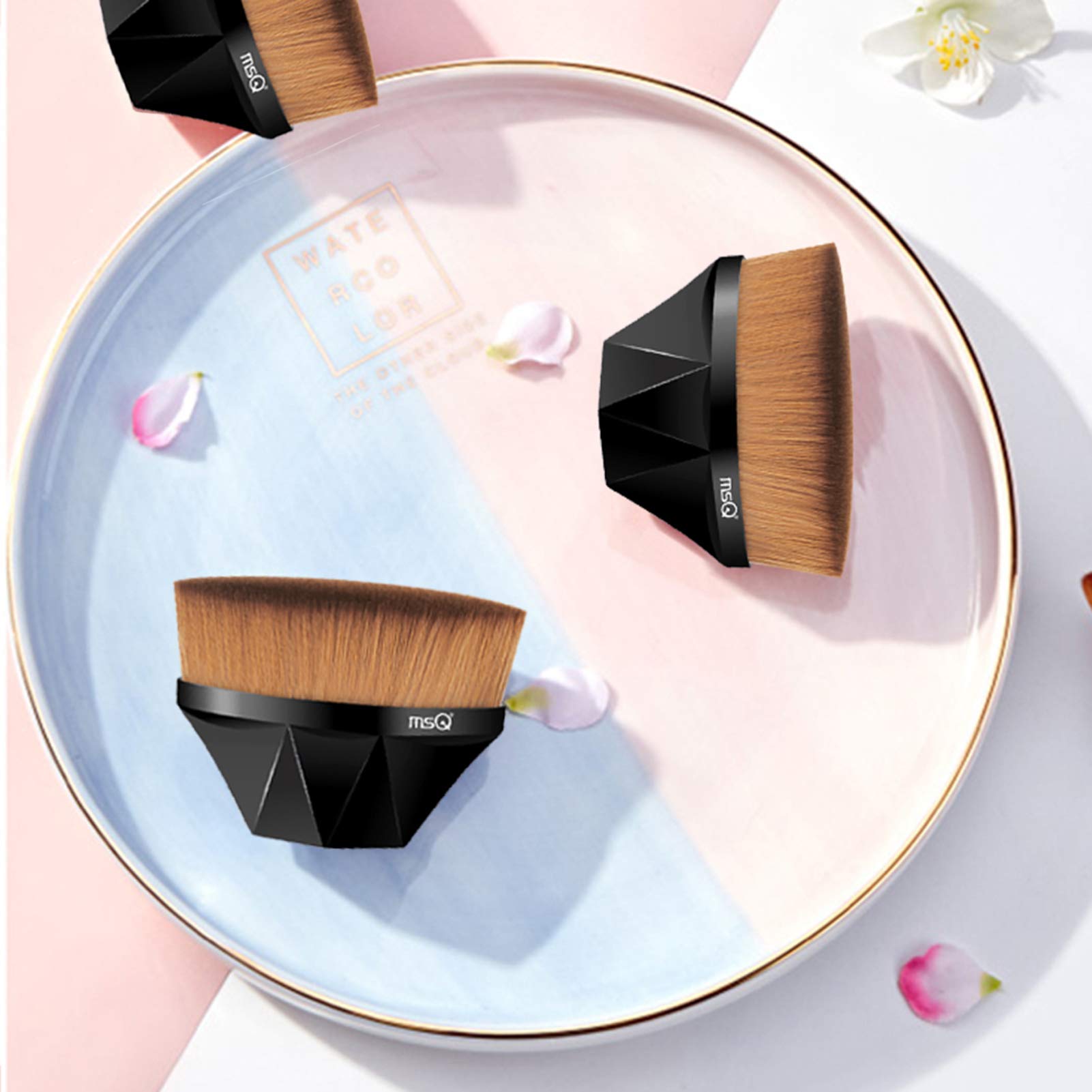 Foundation Brush Makeup Brush with Case, Black