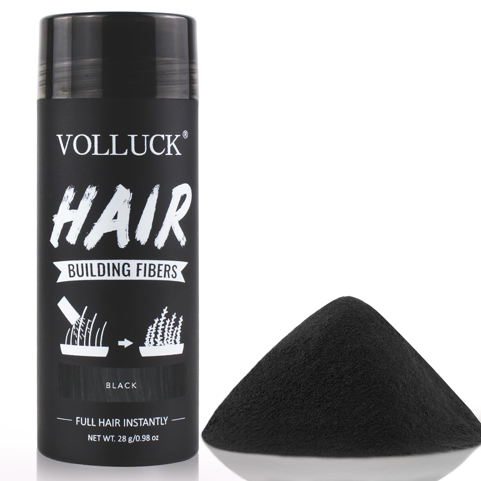 Hair Fibers for Thinning Hair for Women and Men, Hair Color for Gray Hair Coverage Thicker Fuller Hair Loss Instantly Hair Build