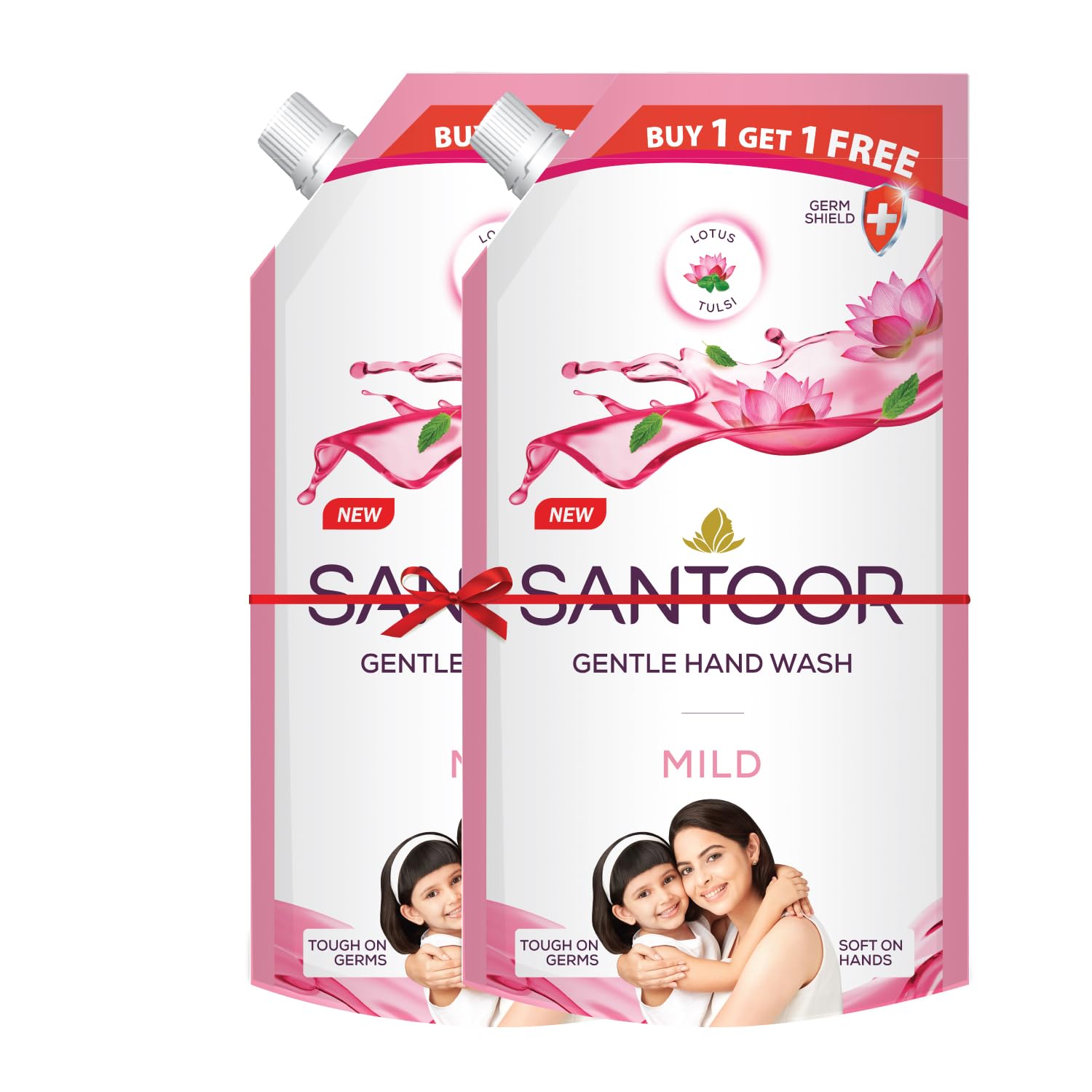 Santoor Mild Gentle Hand Wash 650Ml, Pack Of 2