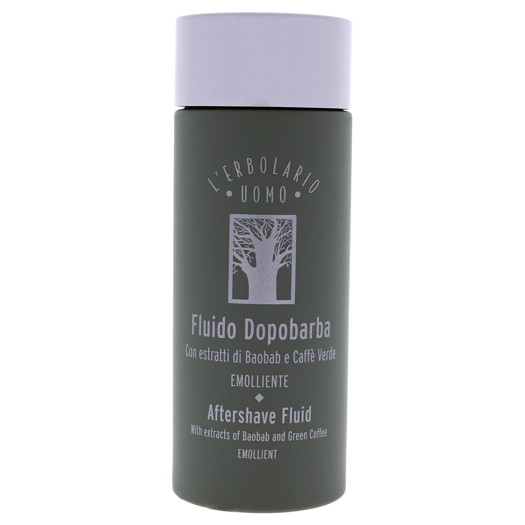Lerbolario Baobab And Green Coffee Aftershave Fluid - For Instantly Reducing Any Redness Caused By Shaving - Soothe Any Feelings