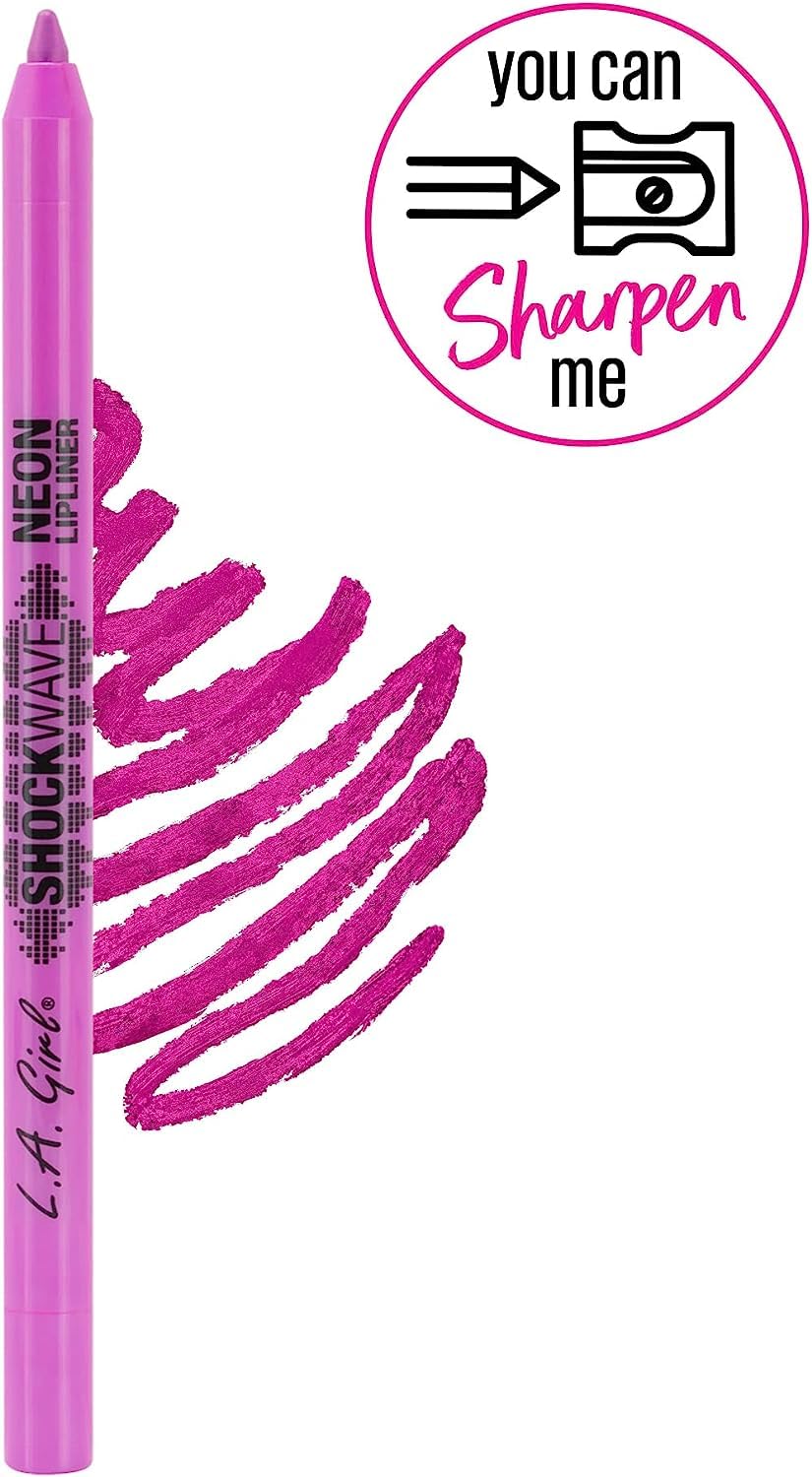 L.A. Girl Shockwave Neon Lipliner, Lipliner Pencil, Blaze, 0.04 Oz.