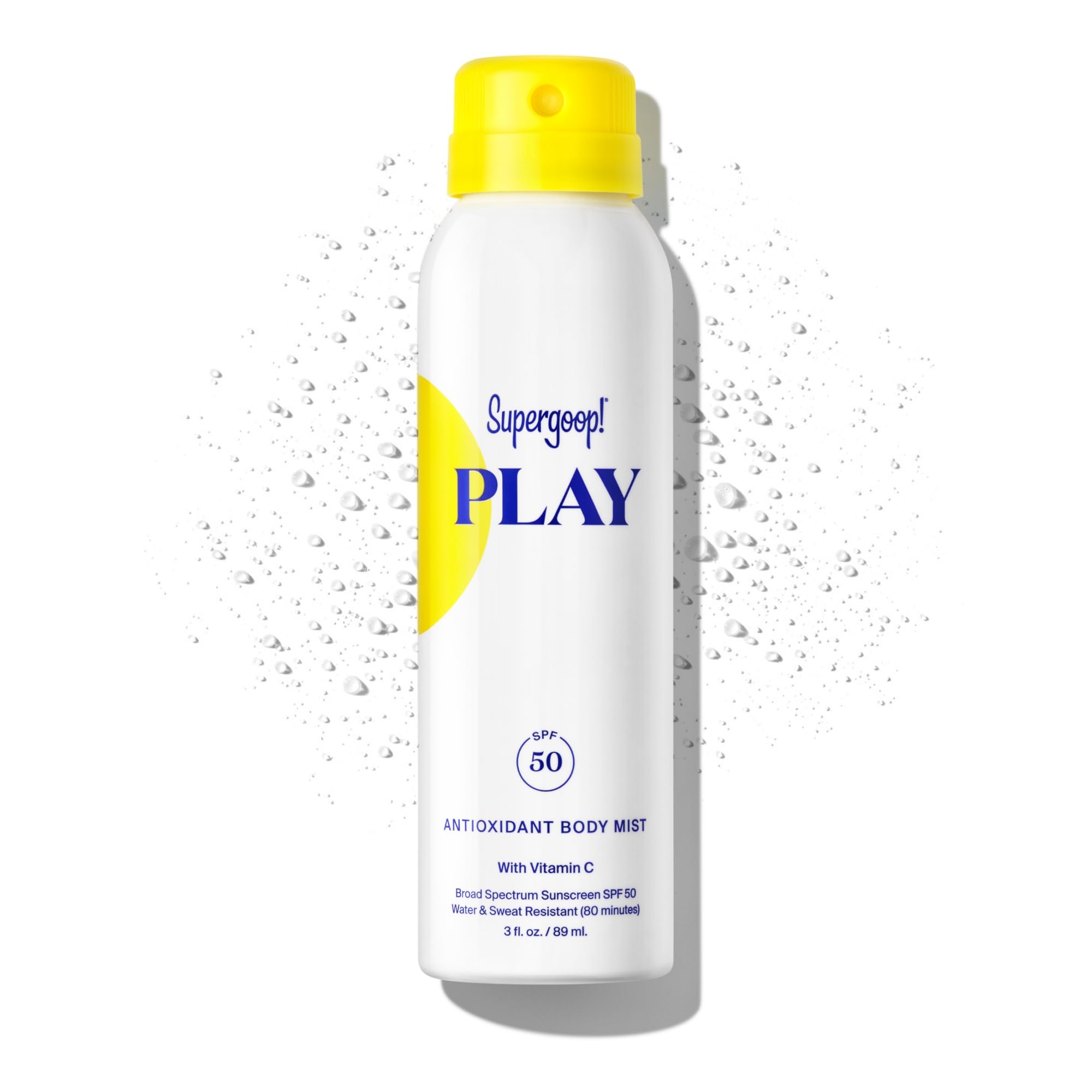 Supergoop! Play Antioxidant Body Mist W/ Vitamin C, 3 Fl Oz - Spf 50 Pa++++ Broad Spectrum Sunscreen - Body Spray For Sensitive