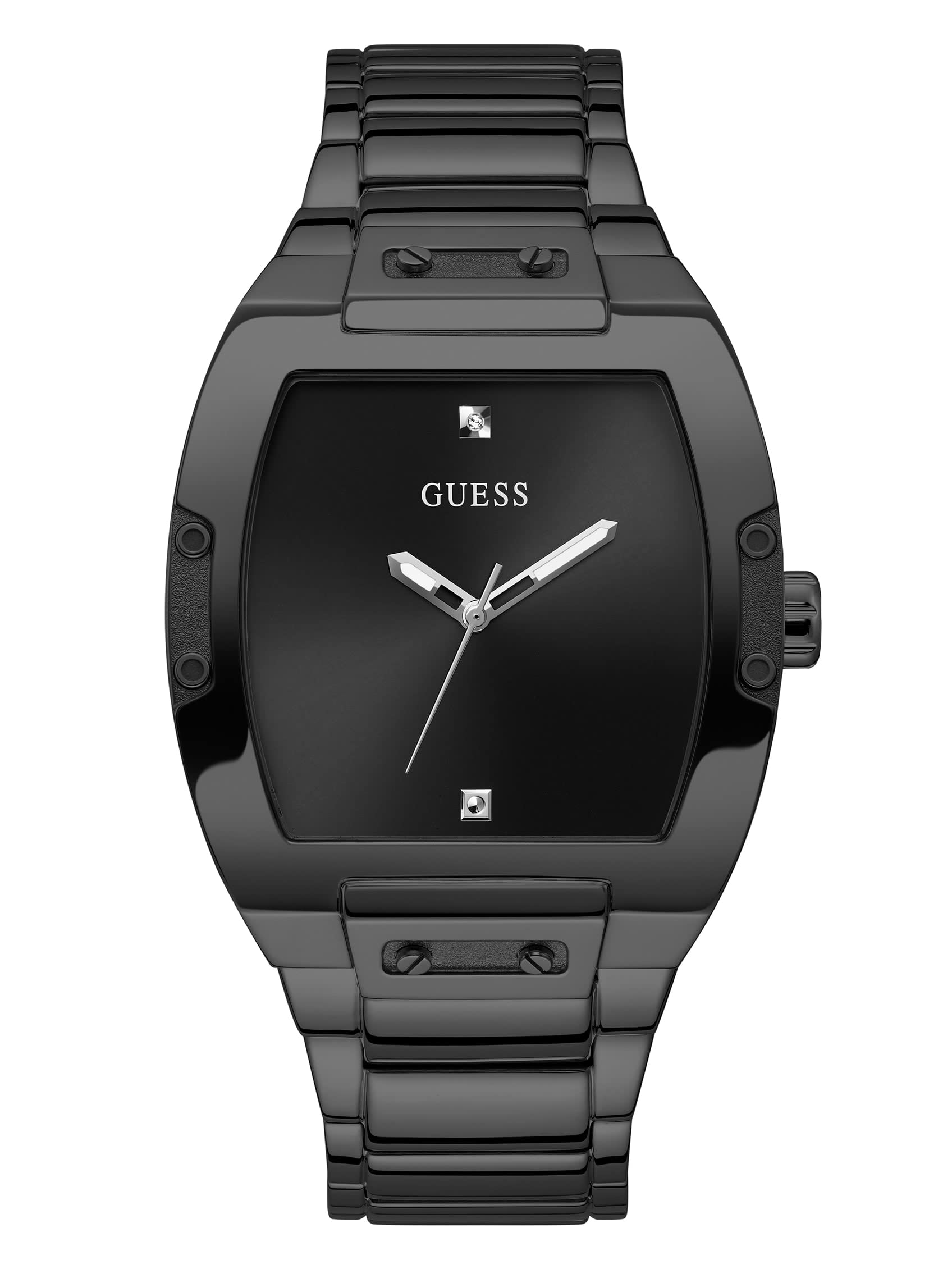 Guess 43 Mm Black Stainless Steel Analog Watch For Men  Gw0387G3