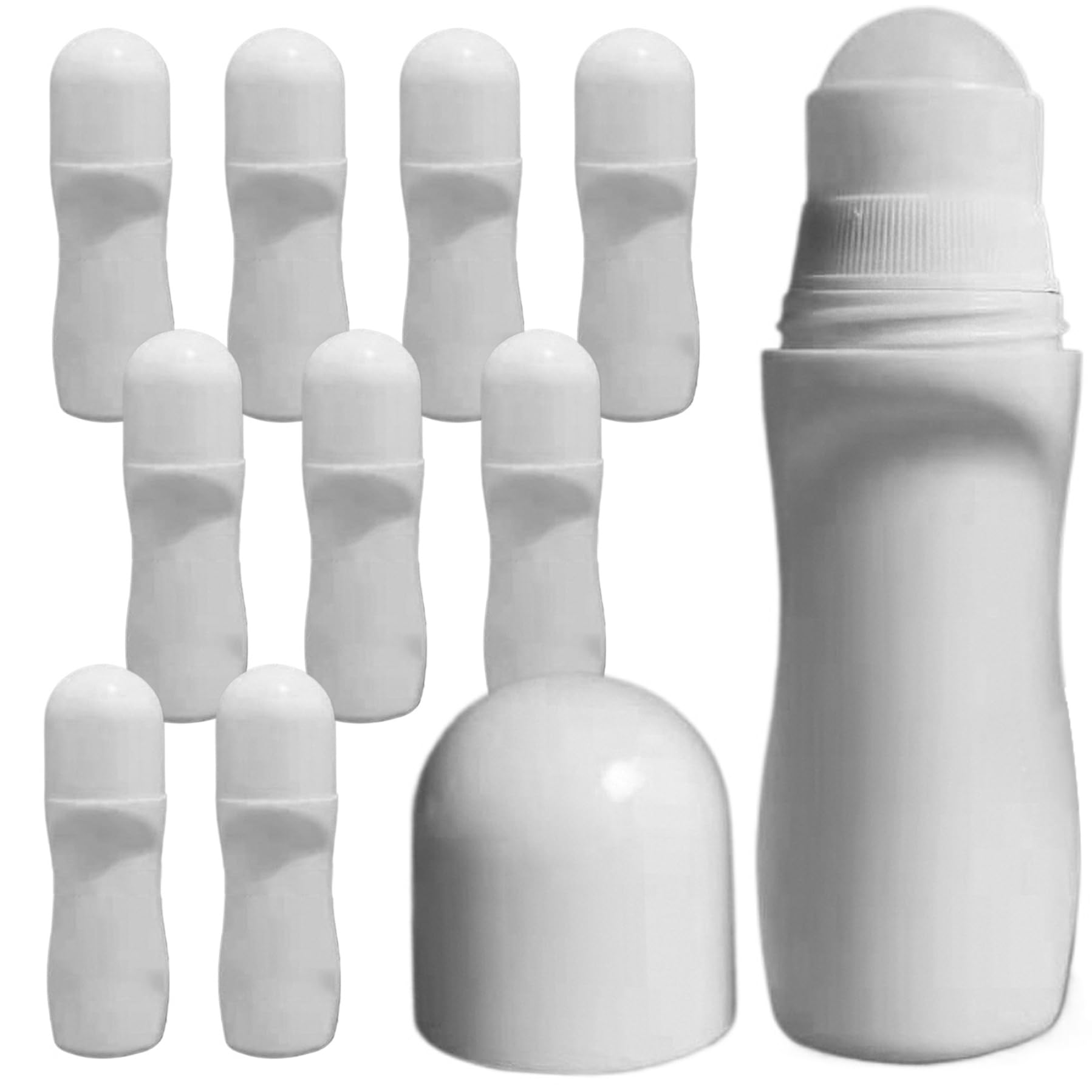Sunscreen Applicator for Kids Adults 10Pcs 50ml Sunscreen Roller Applicator Refillable Portable Empty Curved Sunblock for Beach 