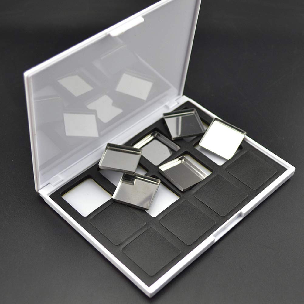20 Pieces Empty 26 Mm Square Metal Pans Cosmetic Eyeshadow Blush Lipstick Organizer For Magnetic Makeup Palette (Height 5 Mm)