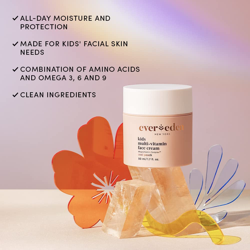 Evereden Kids Face Cream: Melon Juice, 1.7 oz. | Kids Face Lotion | Clean and Non-Toxic Kids Face Moisturizer | Multi-Vitamin Sk