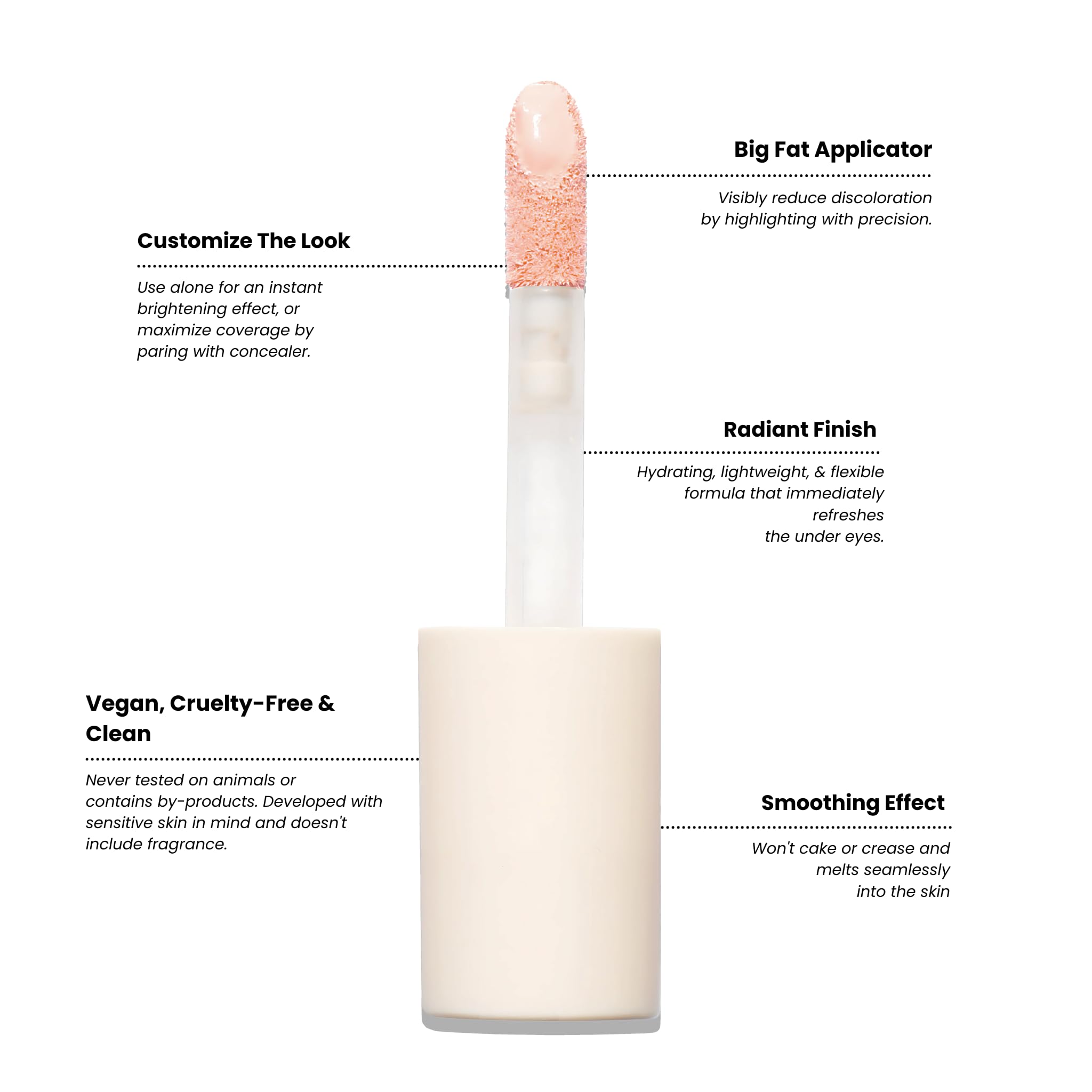 Half Caked Star Bright Liquid Under-Eye Brightener | creamy lightweight formula with light-medium coverage | 4.8ml / 0.17 fl oz