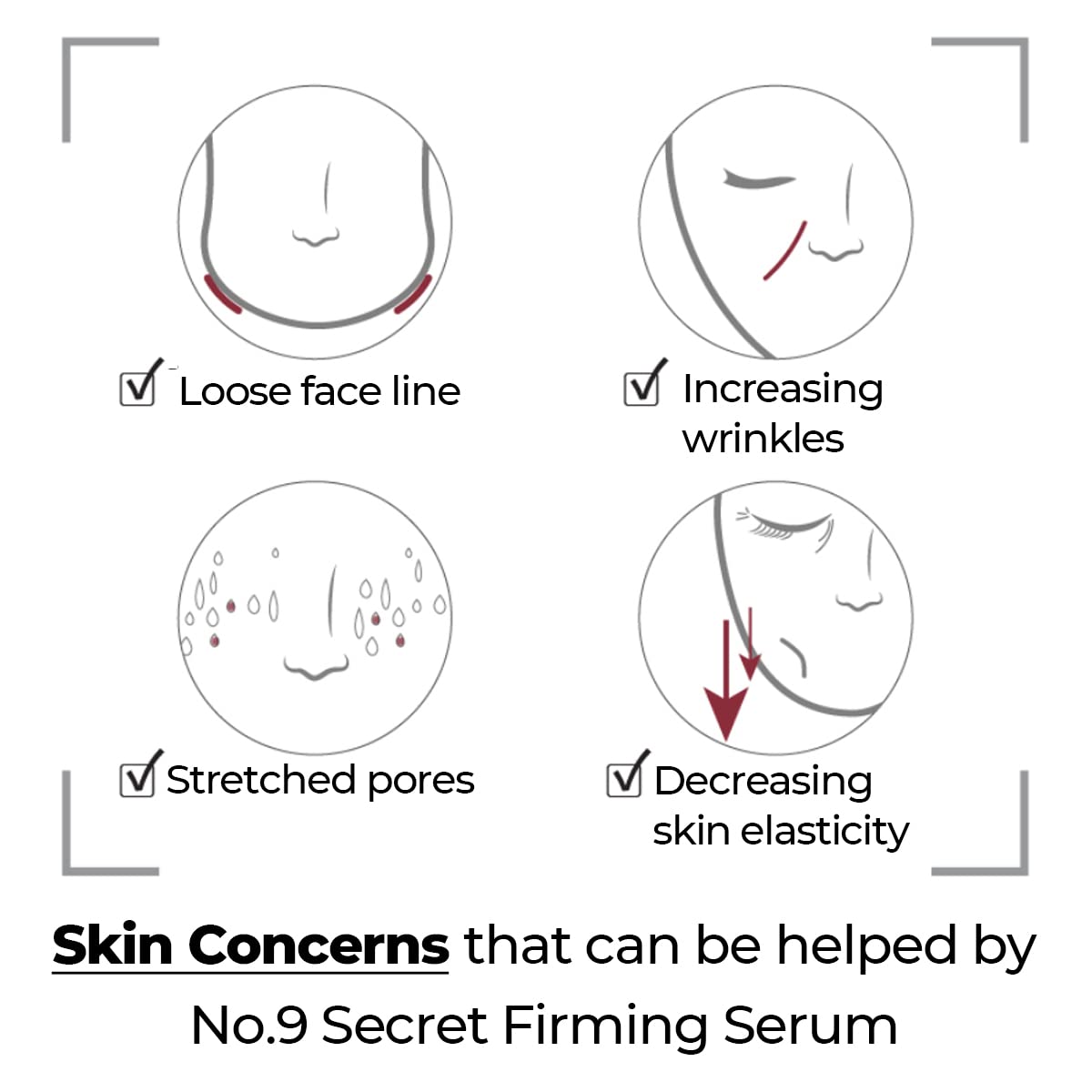 numbuzin No.9 Secret Firming Serum | Anti-Aging Treatment with Peptides & Niacinamide | 1.69 Fl Oz | Korean Skin Care