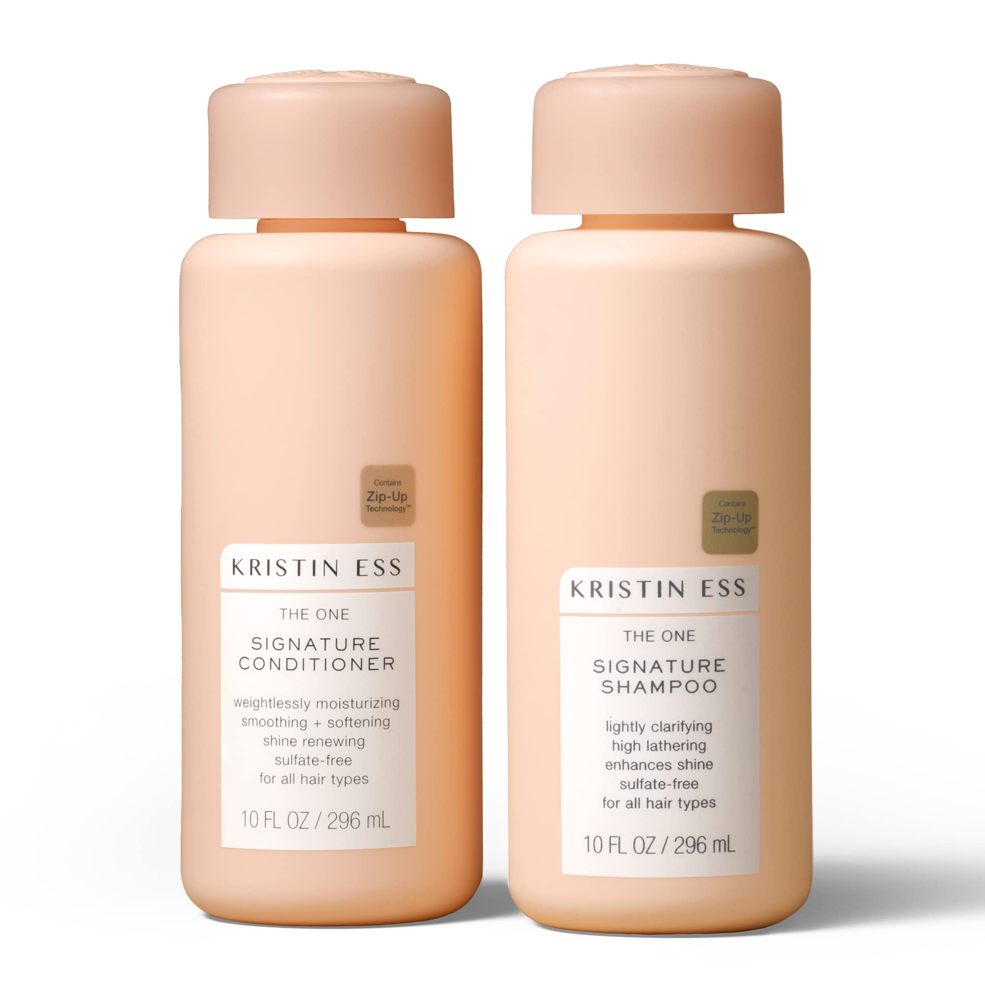 Kristin Ess Hair Signature Hydrating Salon Shampoo and Conditioner Set for Softness + Shine, Avocado + Clarifying Castor Oil, An
