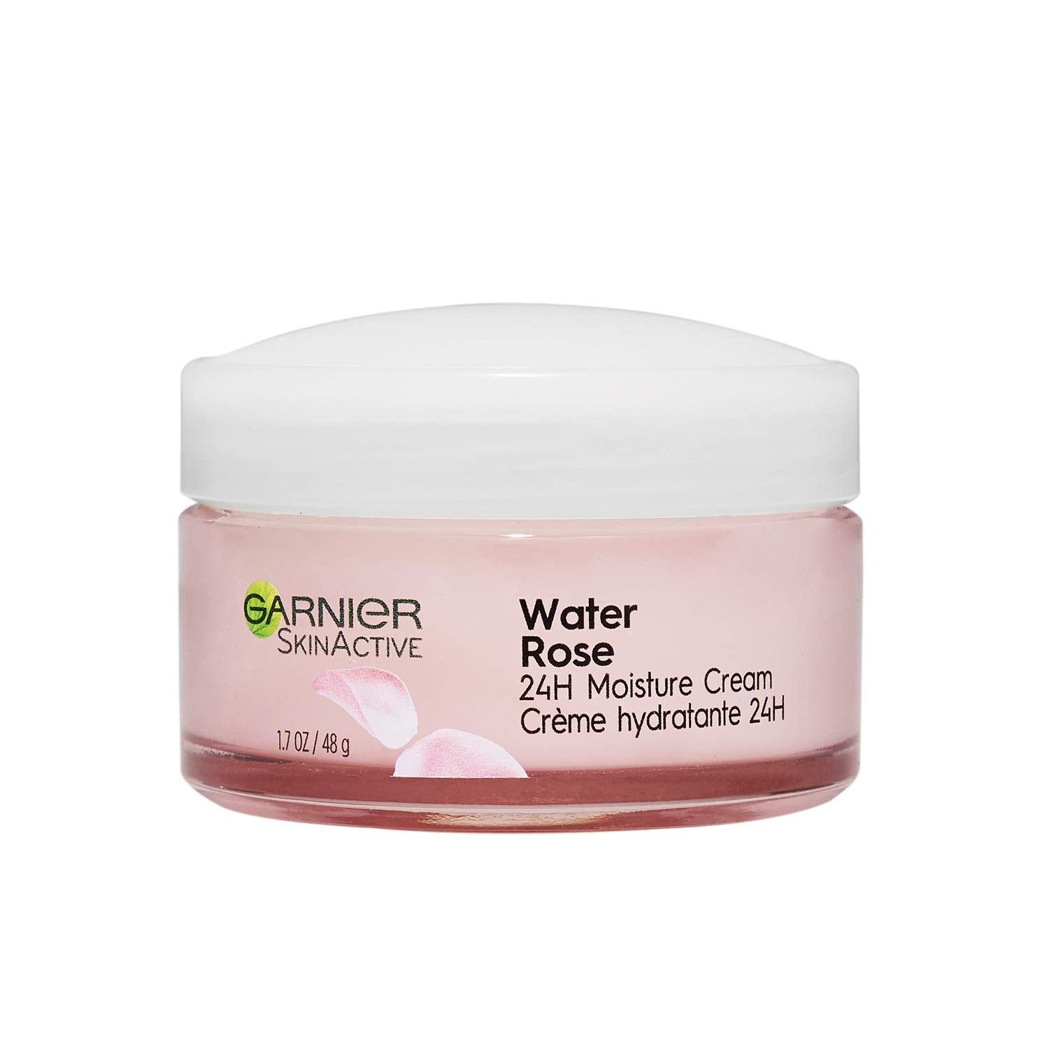 Garnier 24H Moisture Cream with Rose Water and Hyaluronic Acid, Face Moisturizer for Normal to Dry Skin, 1.7 Fl Oz (48g), 1 Coun