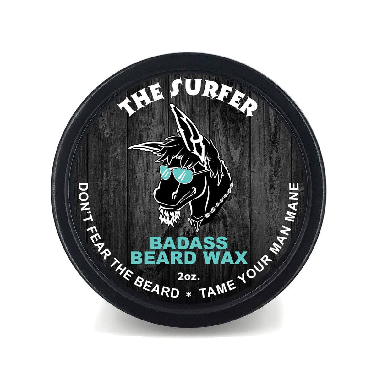 Badass Beard Care Beard Wax For Men - Surfer Scent, 2 Oz - Softens Beard Hair, Leaves Your Beard Looking And Feeling More Dense