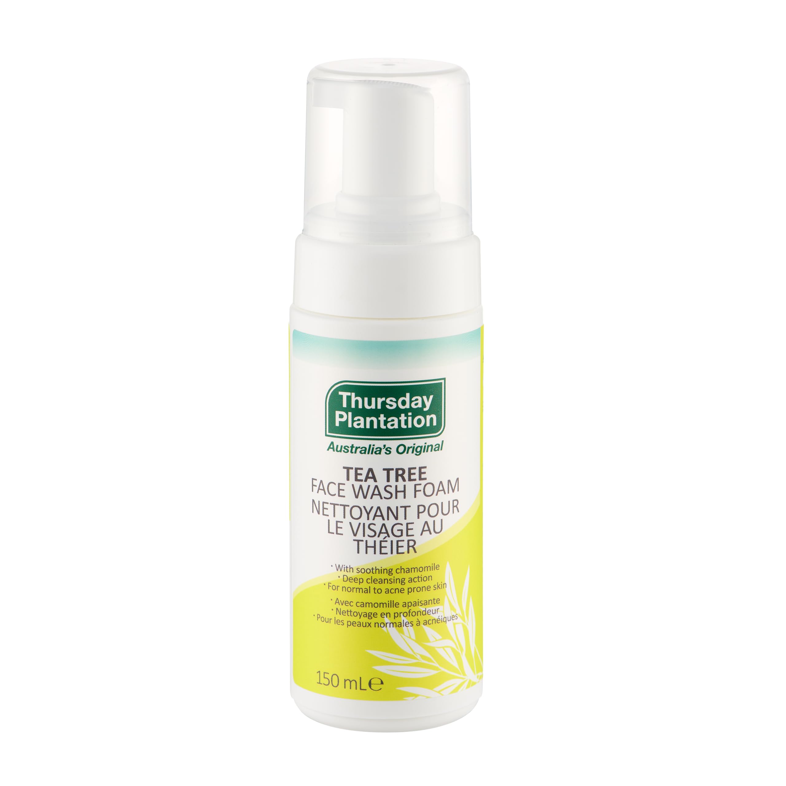 Thursday Plantation Tea Tree Face Wash Foam  Daily Foaming Facial Cleanser & Makeup Remover for Oily, Dry & Sensitive Skin  Fo