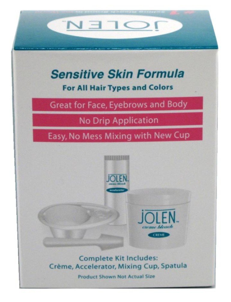 Jolen Creme Bleach Sensitive Formula Plus Aloe Vera 1.2 oz (Pack of 4)