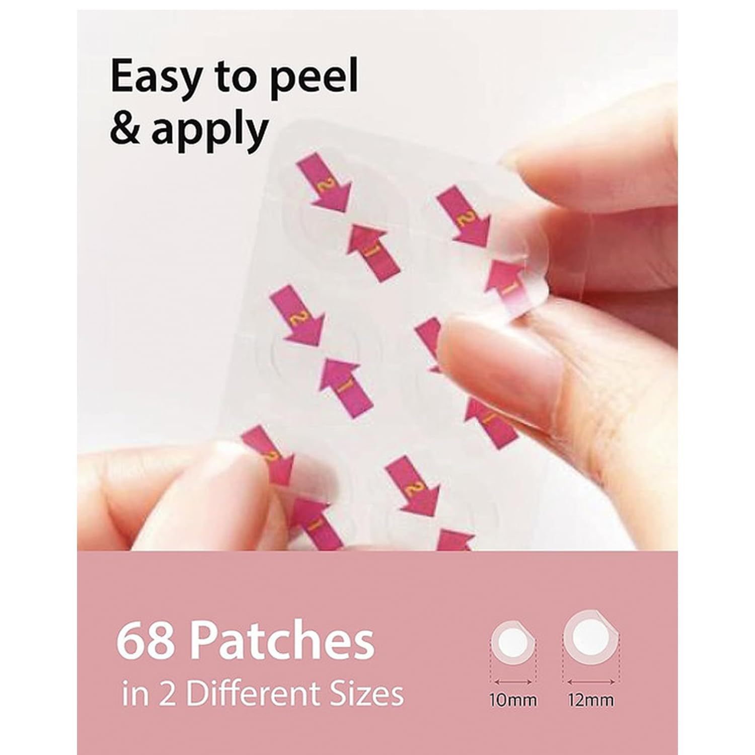 Madeca Hydrocolloid Acne Patches - 66 Piece Assortment for Rapid Healing & Skin Renewal, Multi-Size, Long-Lasting Protection