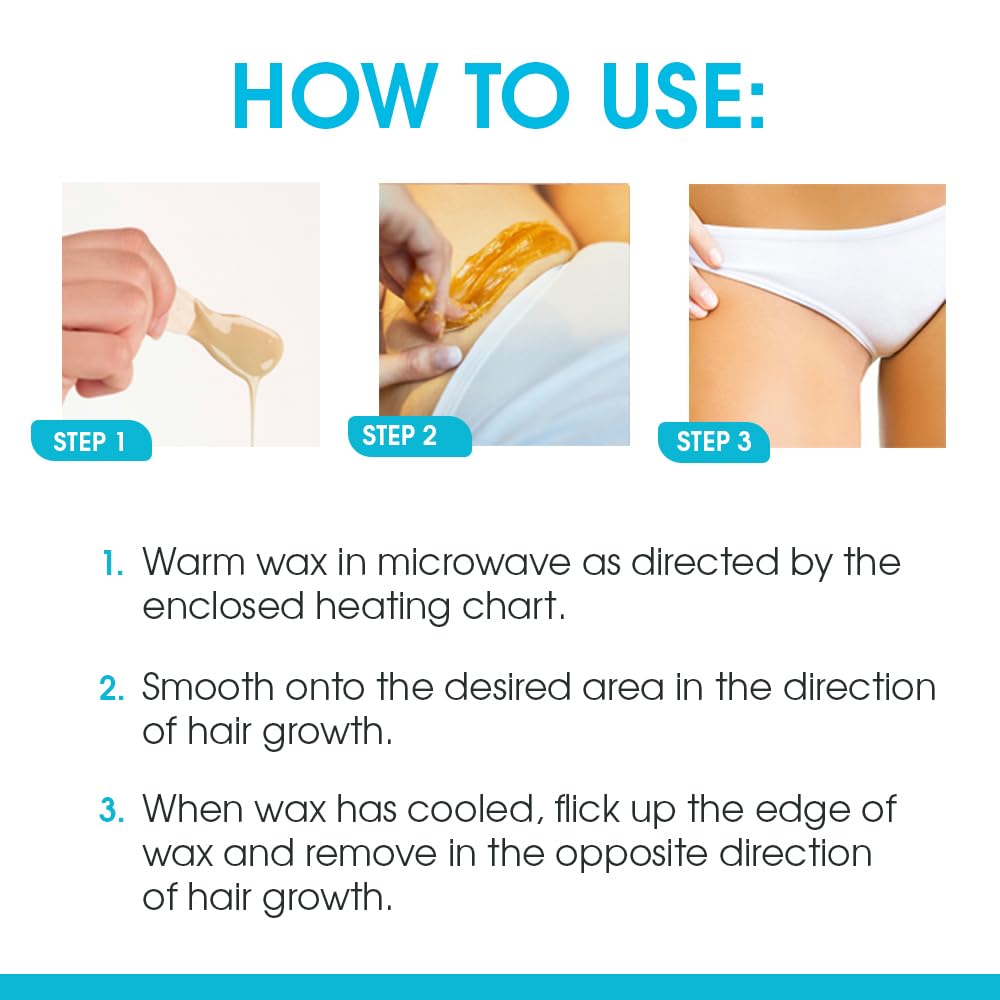 Surgi Wax Brazilian Hard Wax Waxing Kit For Private Parts, 4 Ounce Boxes (Pack Of 3)