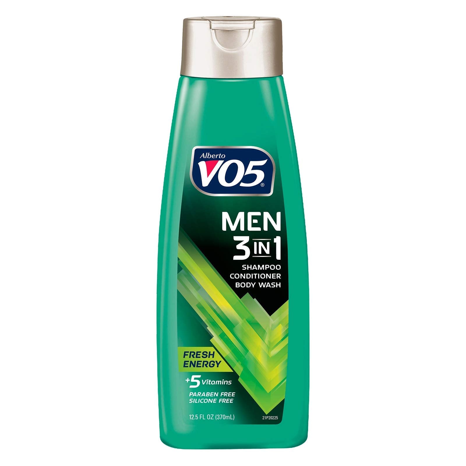 Alberto VO5 Mens 3-IN-1 Shampoo Conditioner and Body Wash - 12.5 Oz - Fresh Energy - 5 Essential Vitamins to Help Nourish and Hy