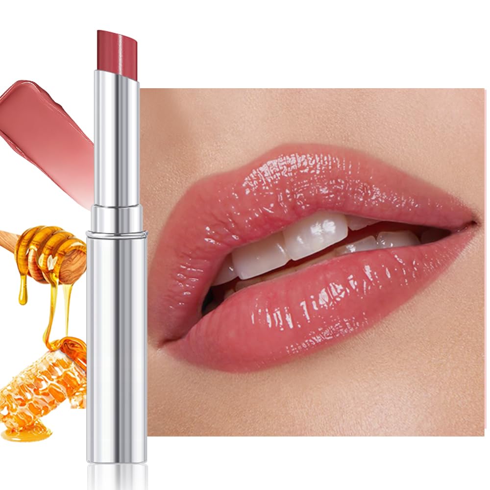 FeiCuiYun Girly Honey Tinted Lip Balm Lip Gloss Lipstick for Women, Sheer Hydrating Lip Stains Tint, Moisturizing Lip Color for 