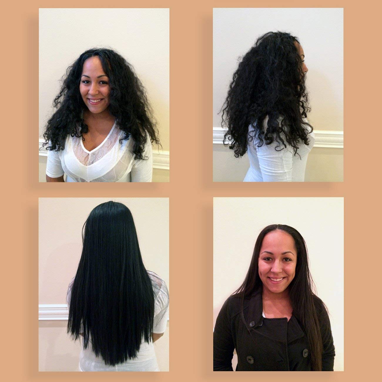 Gold Label Professional Keratin Blowout Treatment 240 Milliliter with Clarifying Shampoo Specifically Designed for Coarse Curly
