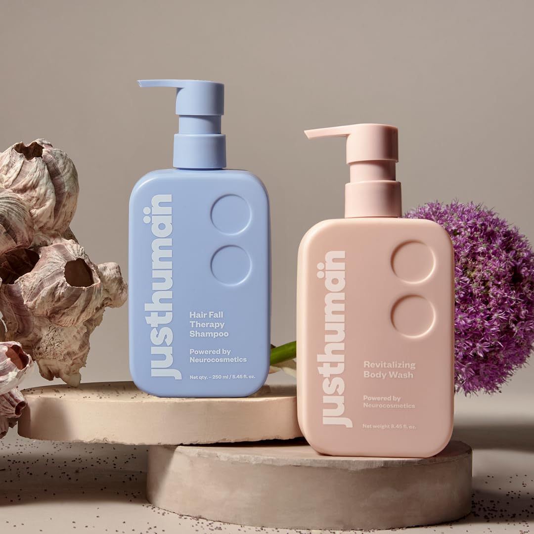 Justhuman Dyanamic Duo Full Body Restoration Anti Hairfall Therapy Shampoo Capilla Longa & Ginger & Ginseng Extract-Revitalising