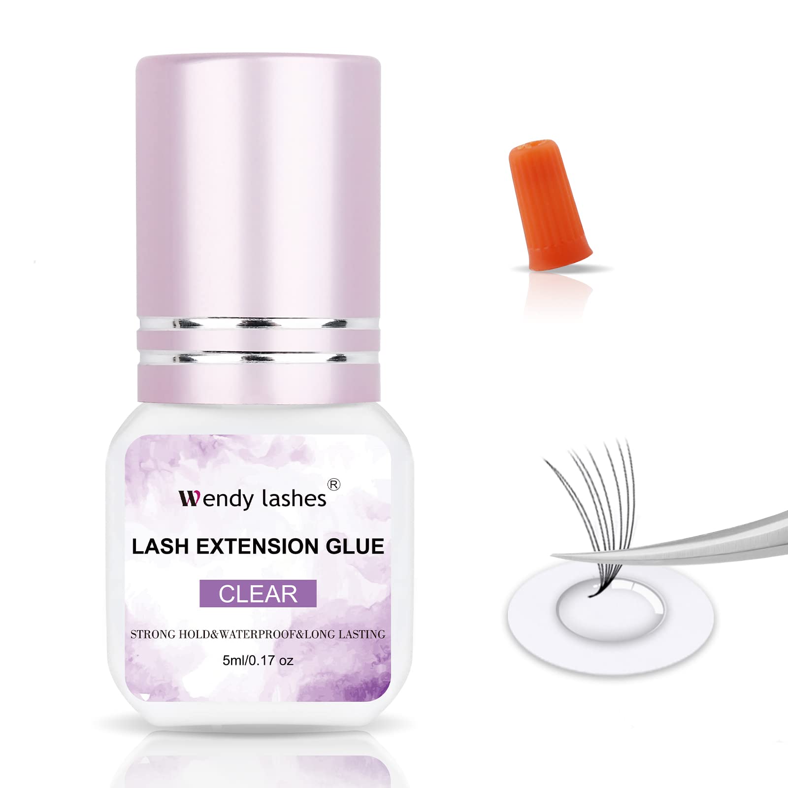 Lash Glue Lash Extension Glue 1-2S Fast Drying Strong Hold Clear Glue Long Lasting Glue Waterproof Eye Lash Glue Lash Extension