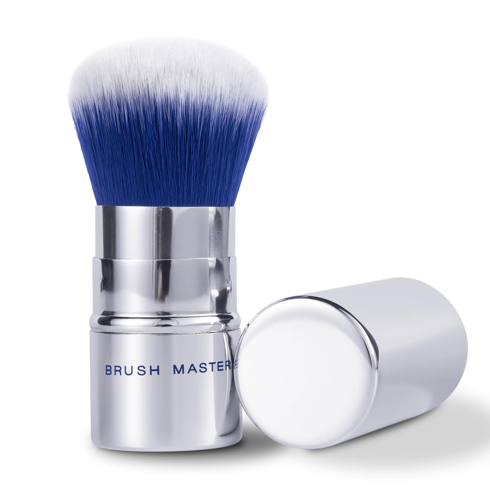 Brush Master Retractable Kabuki Makeup Brush Travel Powder Brush for Foundation, Blush, Bronzer, Concealer, Portable Brush w/Cov