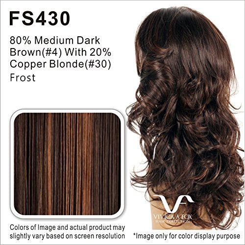 Vivica A. Fox H222-V Premium Human Hair, PS Cap Wig in Color FS430
