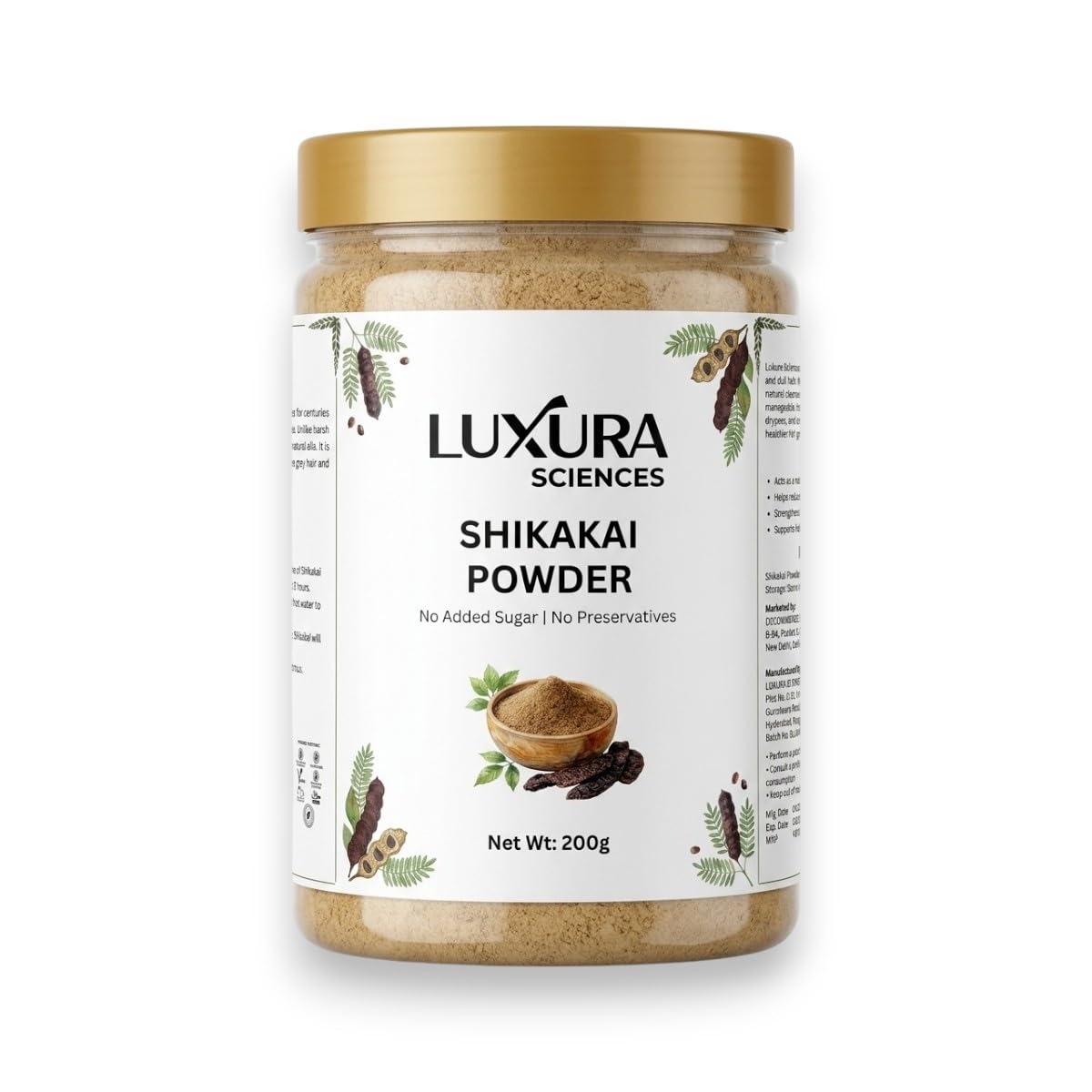 Luxura Sciences Shikakai Hair Mask (200G) | Natural Nourishment For Hair | Promotes Healthy Shine & Softness | Ideal For All Hai