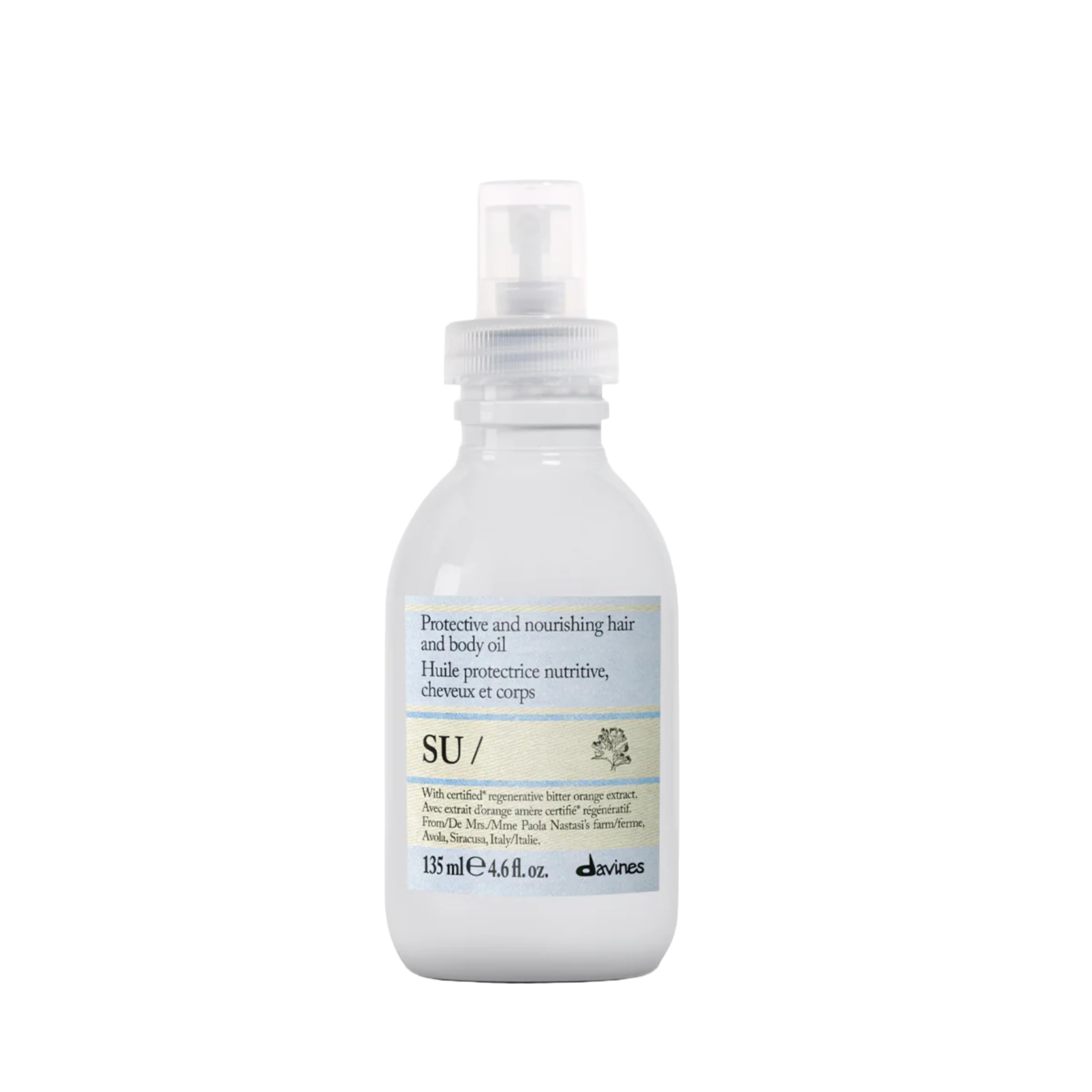 Davines SU/Hair & Body Oil Lightweight Formula For SunExposed Skin & Hair