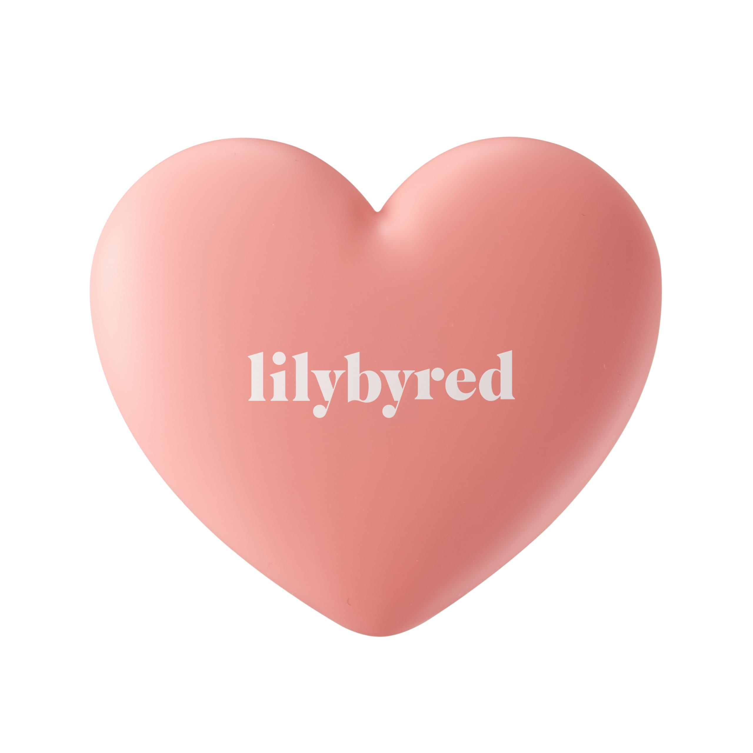 Lilybyred Luv Beam Cheek(Ad) (01_Loveable Coral) - Heart Shaped Powder Blush With Shimmer, Natural-Looking Flush, Long-Lasting R