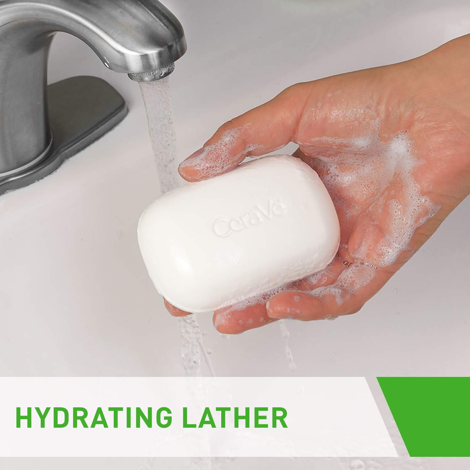 Cerave Hydrating Cleanser Bar | Soap-Free Body And Facial Cleanser With 5% Cerave Moisturizing Cream | Fragrance-Free |2-Pack, 4