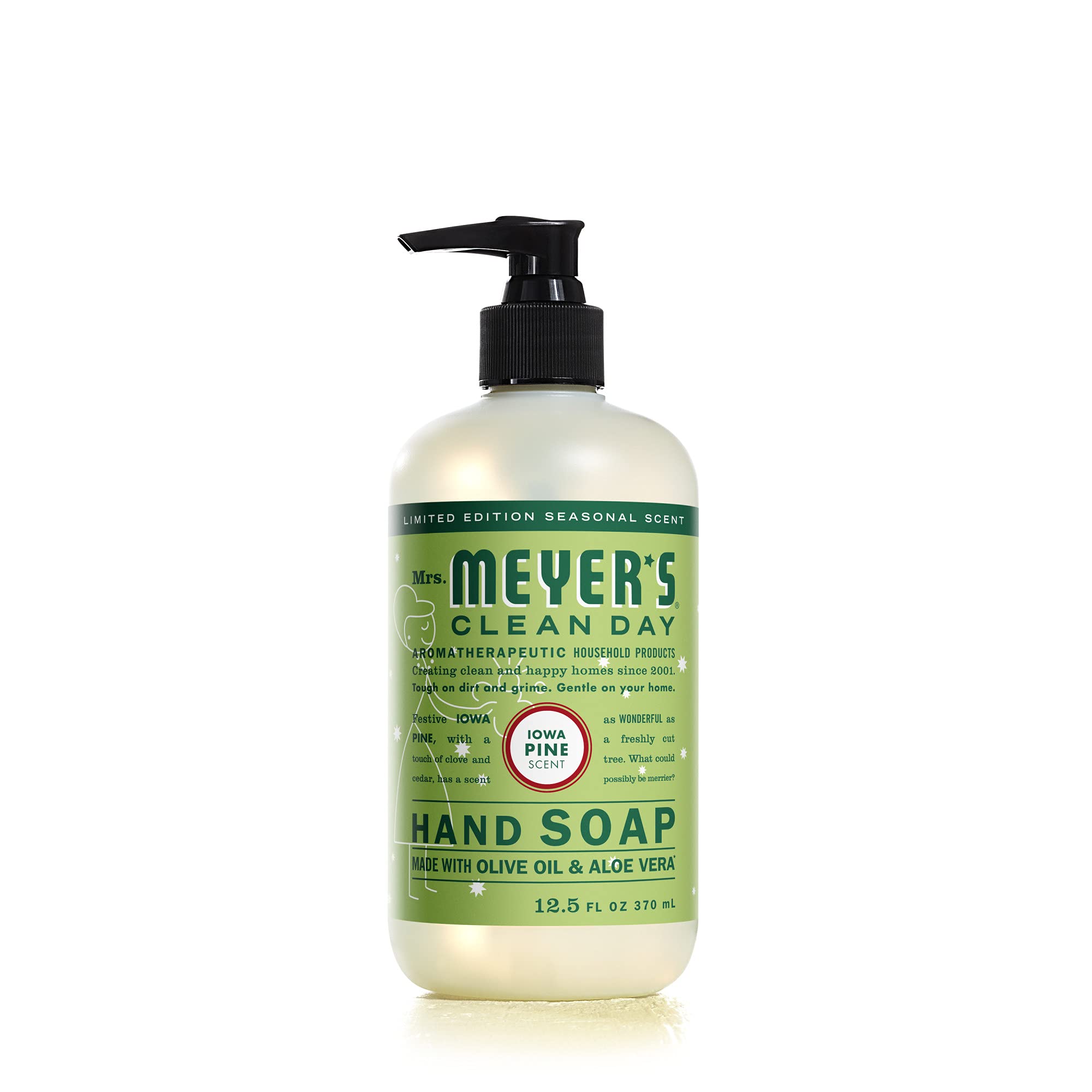 Mrs. Meyers Clean Day Liquid Hand Soap, Cruelty Free and Biodegradable Hand Wash Formula Made with Essential Oils, Iowa Pine Sc