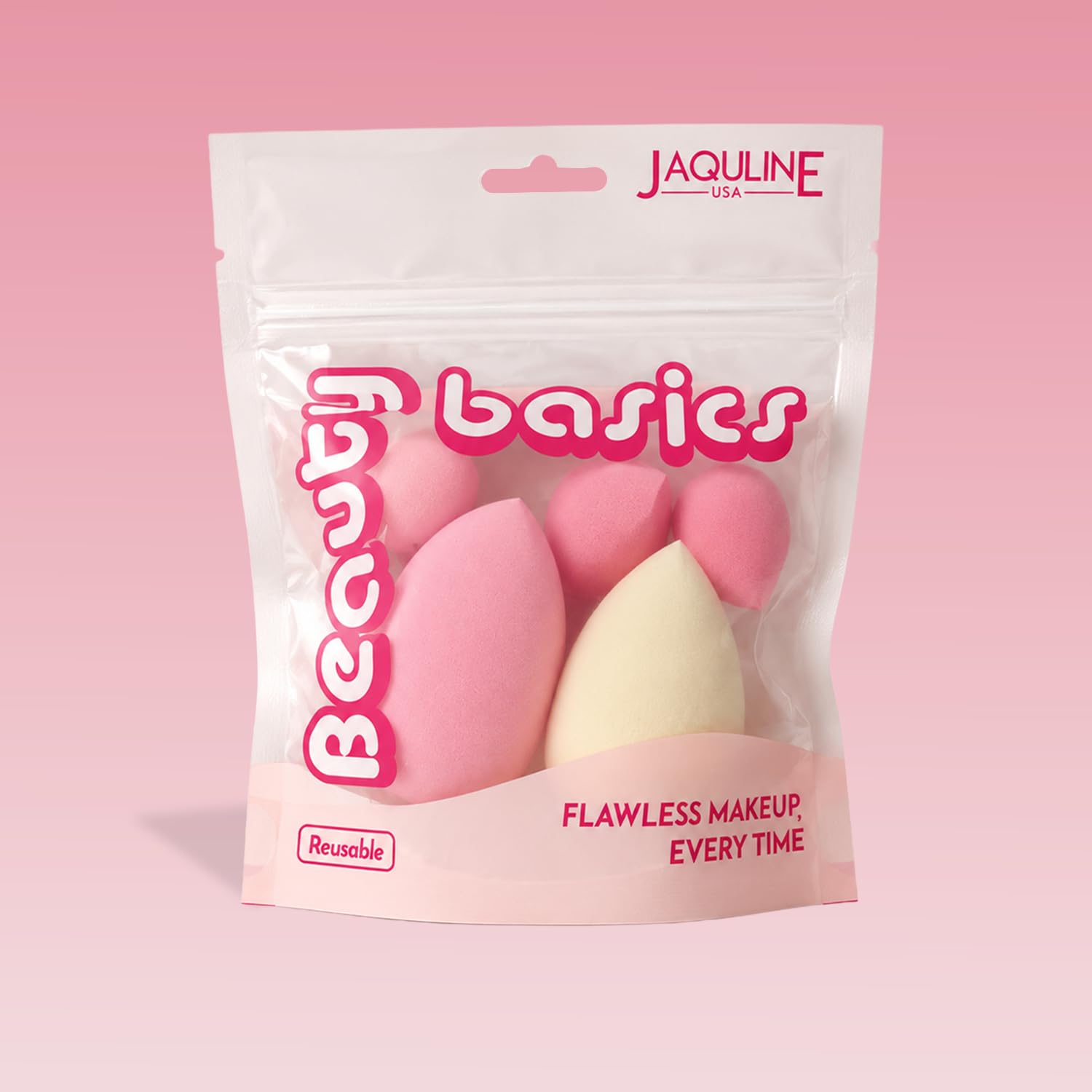 Jaquline Usa Makeup Blender Sponge Tear Drop Shape For Foundation Concealer Bb Cream Powder Flawless Airbrush Finish Soft Latex 