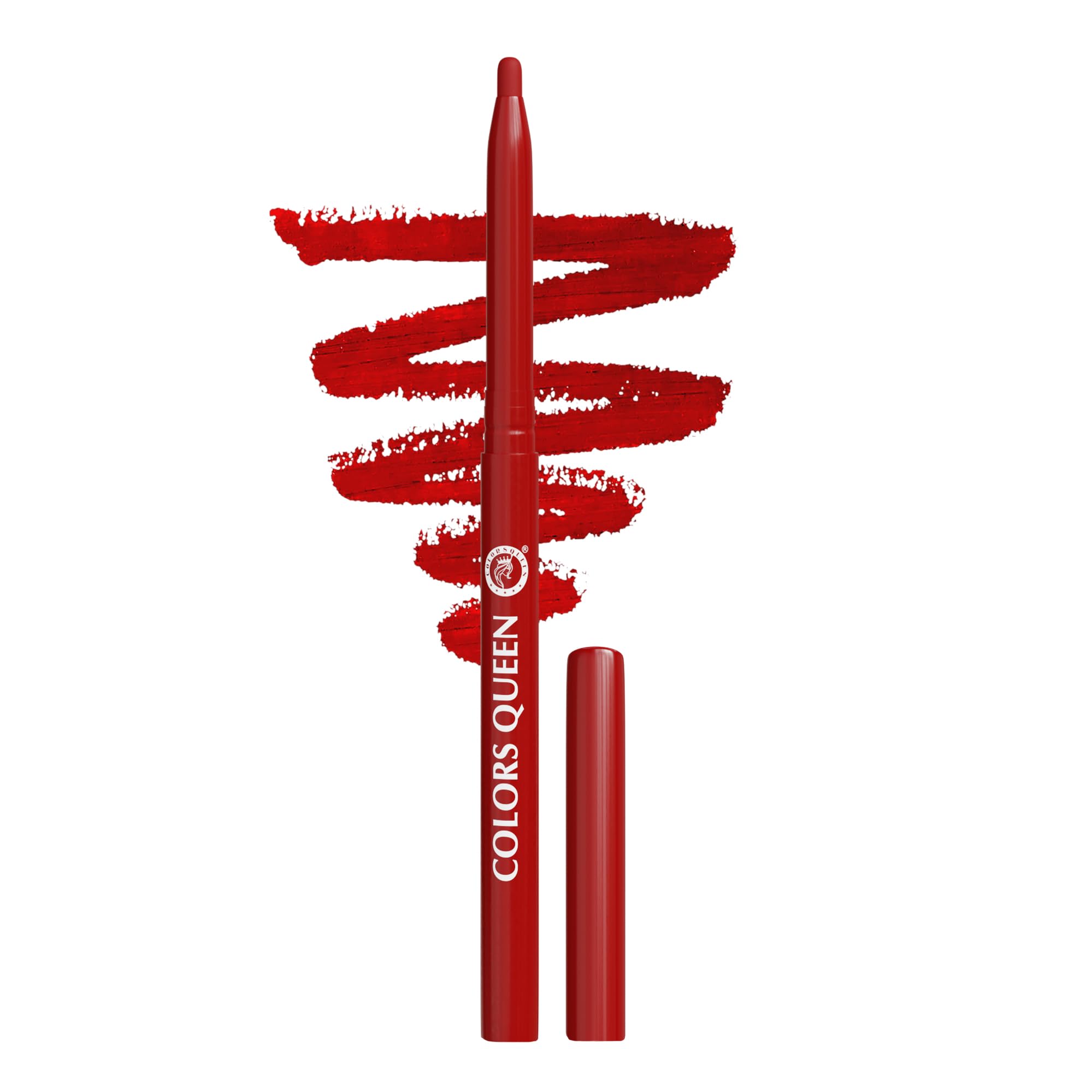 Colors Queen Extreme Color Kajal Pencil - 02 True Red, 0.4G | Smooth One Stroke Application With Ultra Creamy Texture | 16 Hrs L