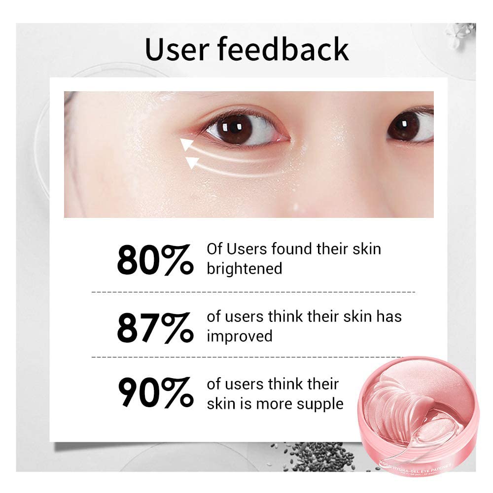 Akary Eye Patches Rose Hydra-Gel Eye Mask Sheet Lady Skin Care Pad Remove Fine Lines Smooth Repair The Eyes Skin, Under Eye Gel