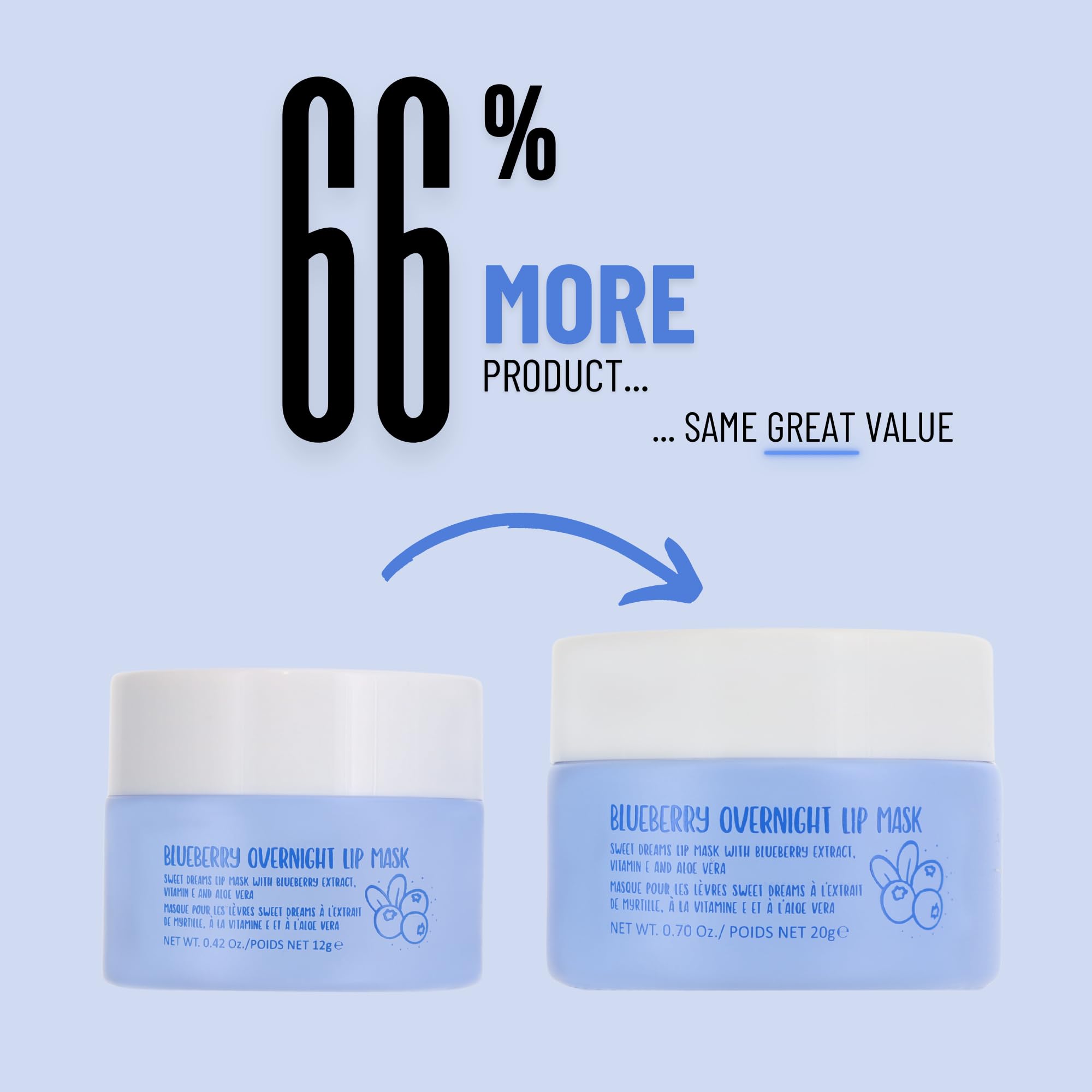 W7 Super Sweet Dreams Blueberry Lip Mask - Vitamin E, Aloe Vera And Grape Seed Oil - For Hydrated, Full Looking & Irresistible L