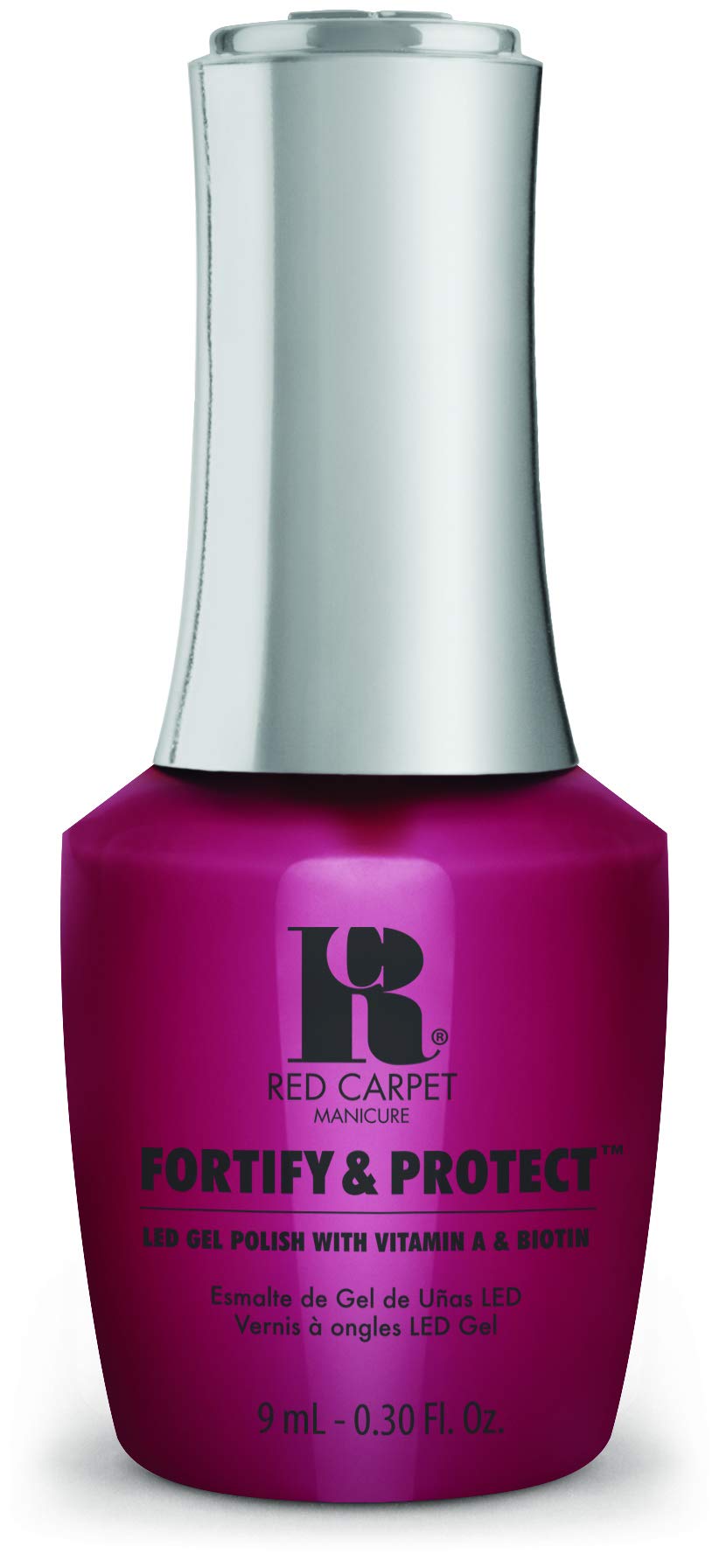 Red Carpet Manicure Fortify & Protect Dark Pink Crme Gel Polish for Strong, Healthy Nails - Infused with Vitamin A & Biotin - (R